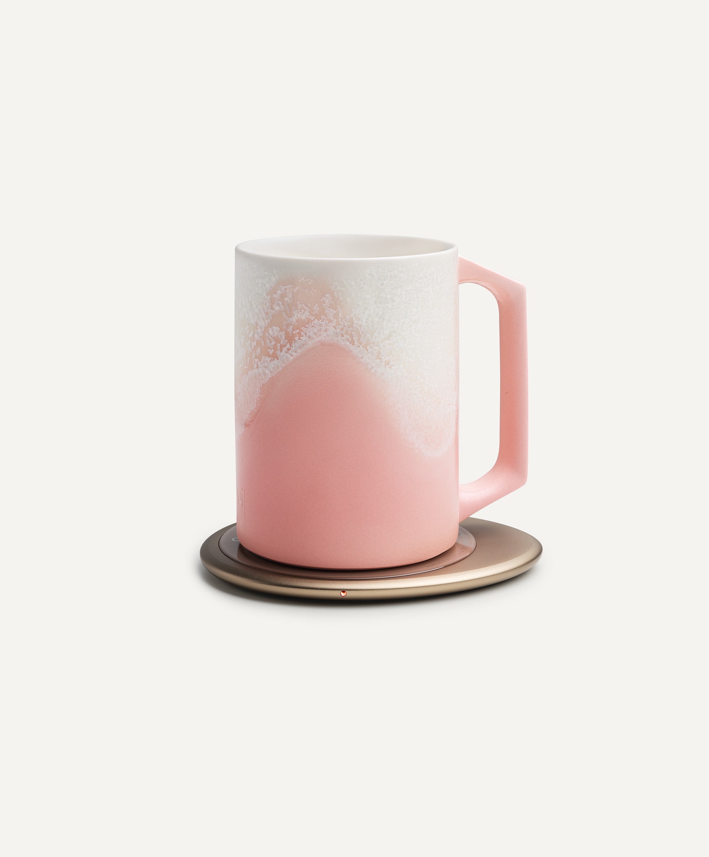 Ui Artist Collection Self-Heating Ceramic Mug 12 fl oz / 355 mL in Fuchsia Cloud on Ohom Charging Pad 3