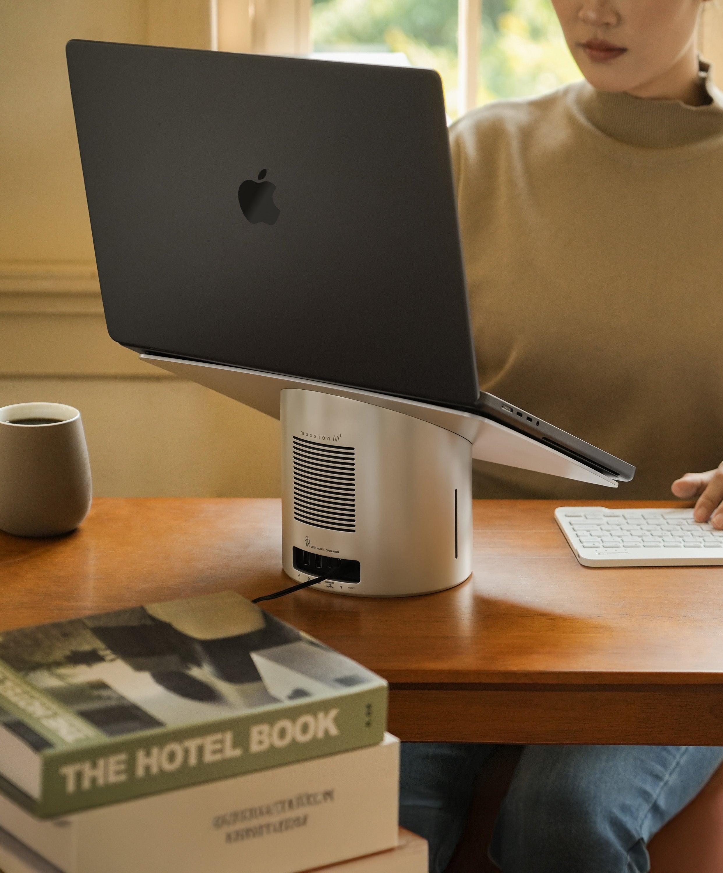 Mossion M1 Laptop Stand - Silver Metallic