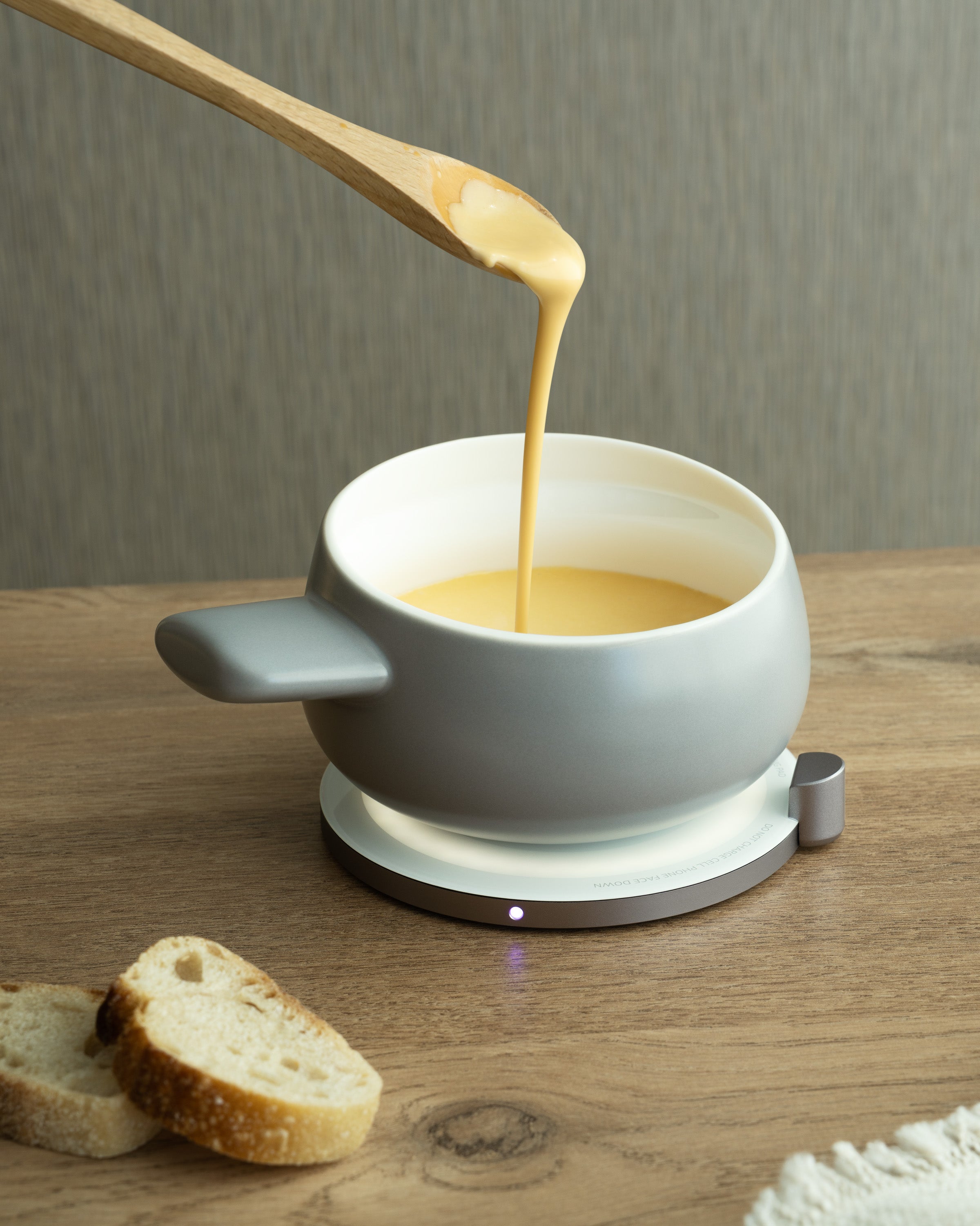 Fondi Self-heating Fondue Set - Soft Gray