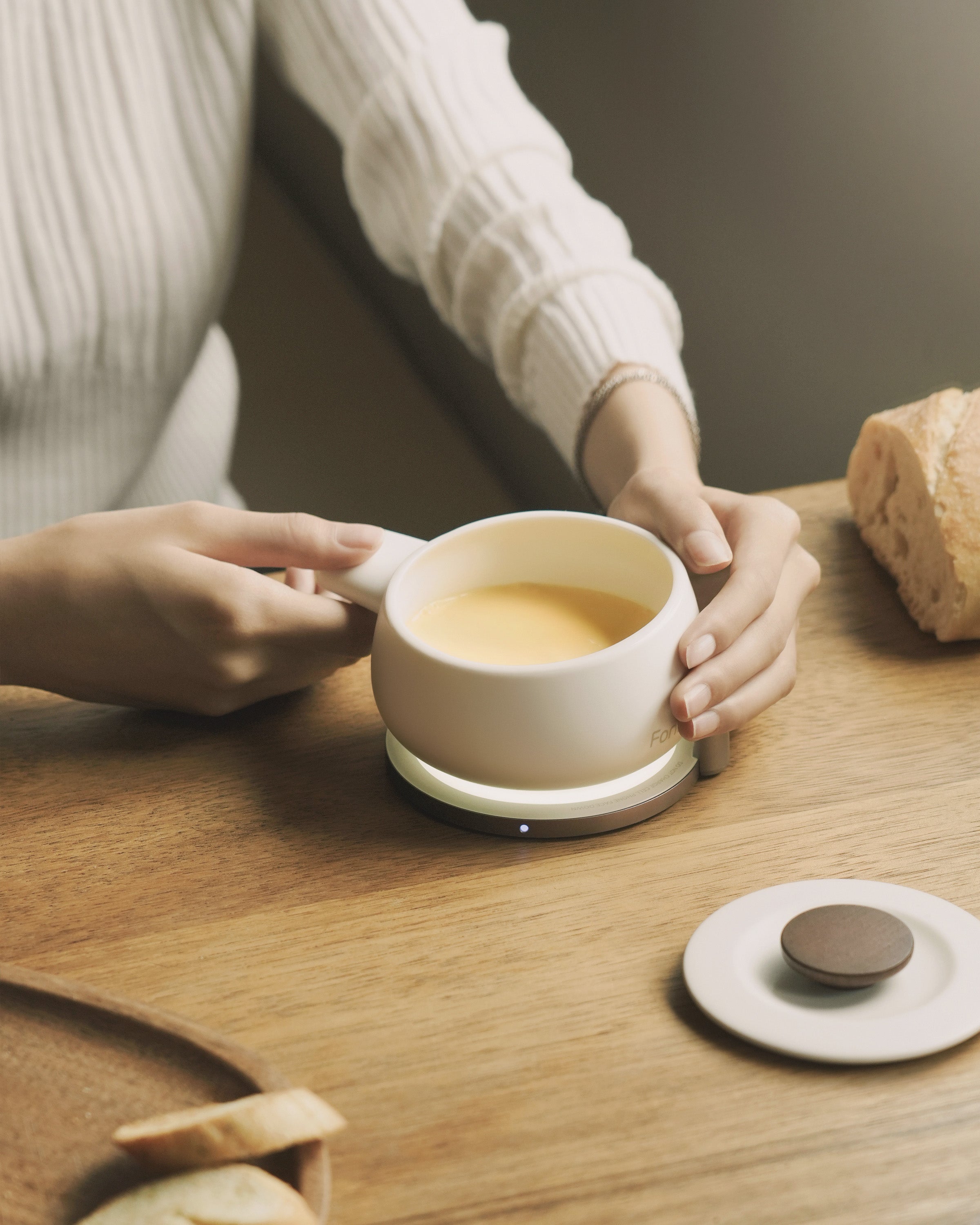 Fondi Self-heating Fondue Set - Jasmine White