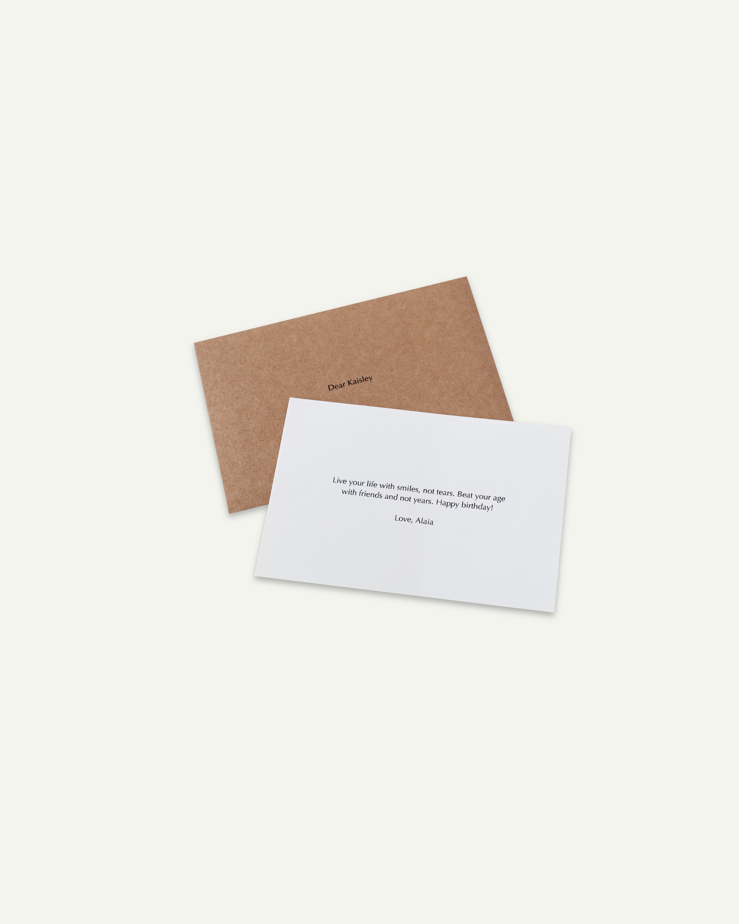 Personalized Gift Message Card