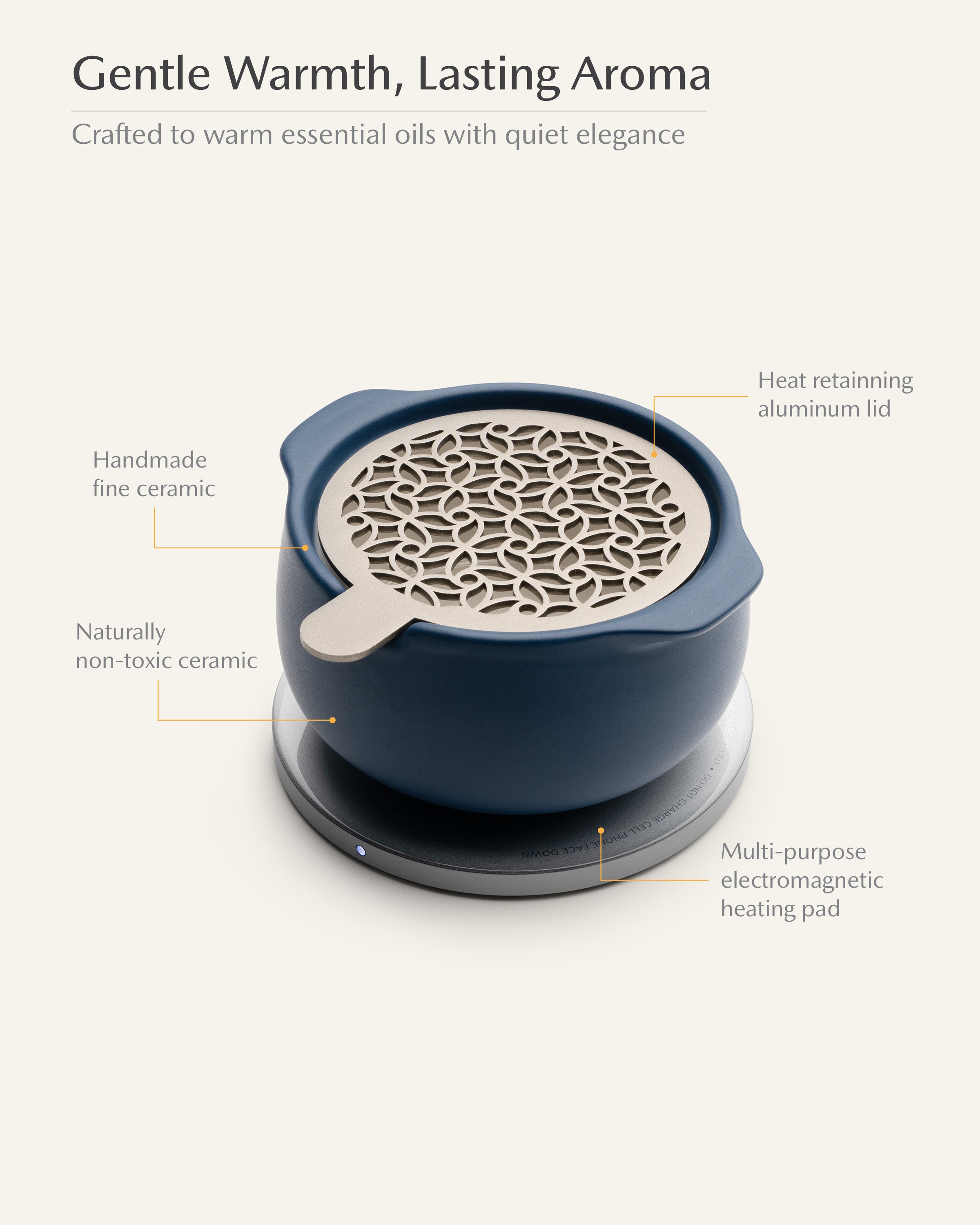 Jun Self-heating Diffuser Set - Deep Navy