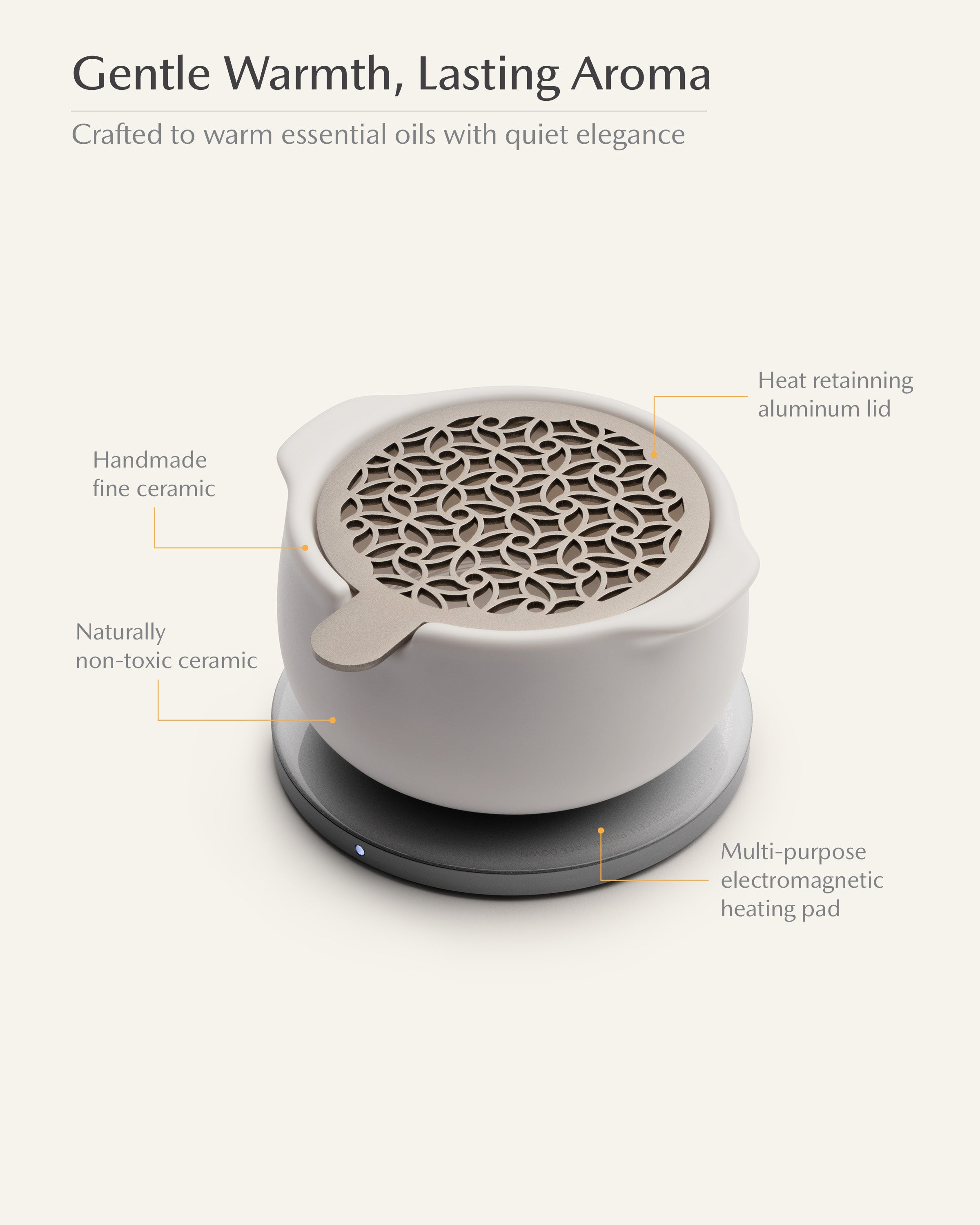 Jun Self-heating Diffuser Set - Jasmine White