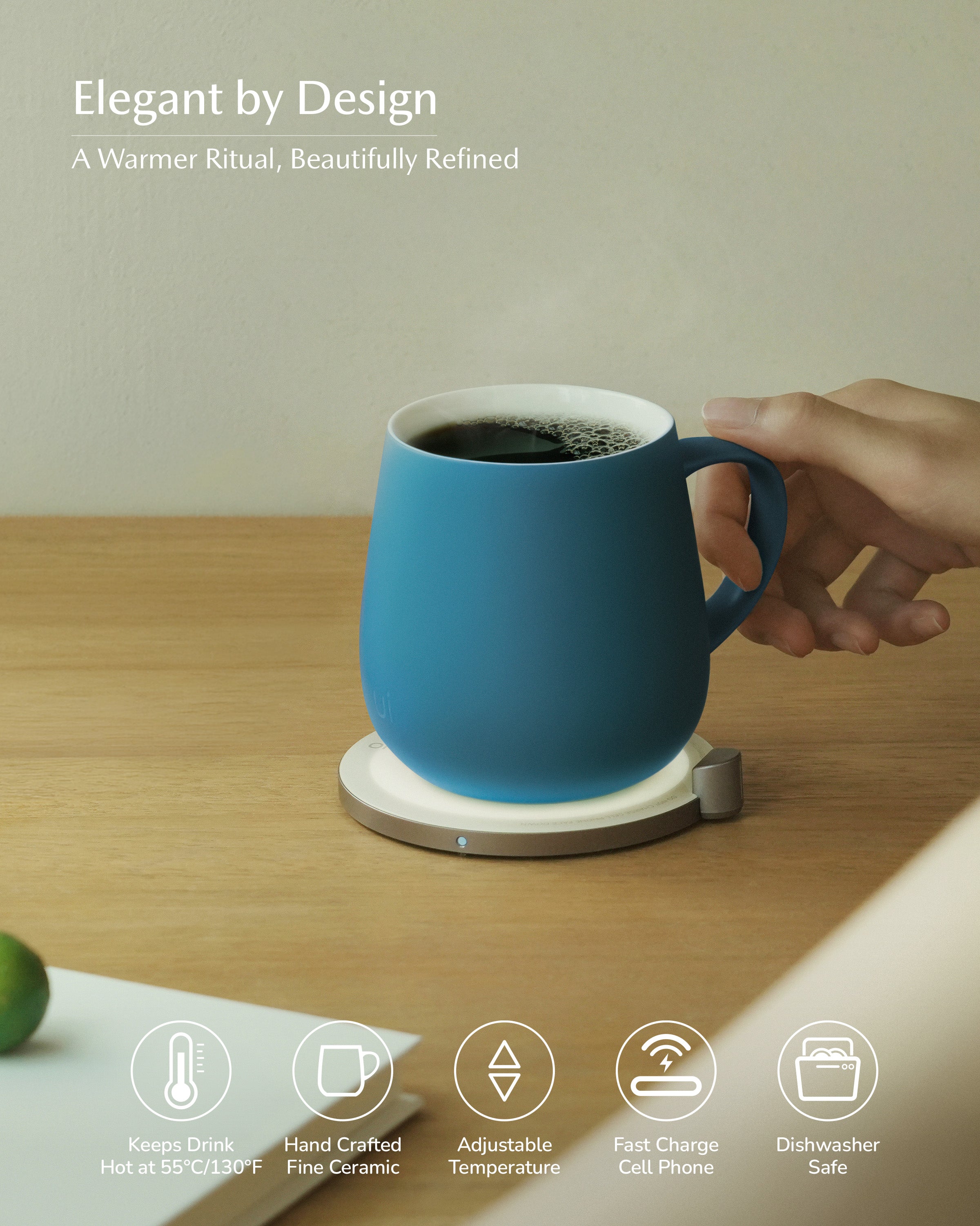 Ui Self-heating Mug Set - Deep Navy