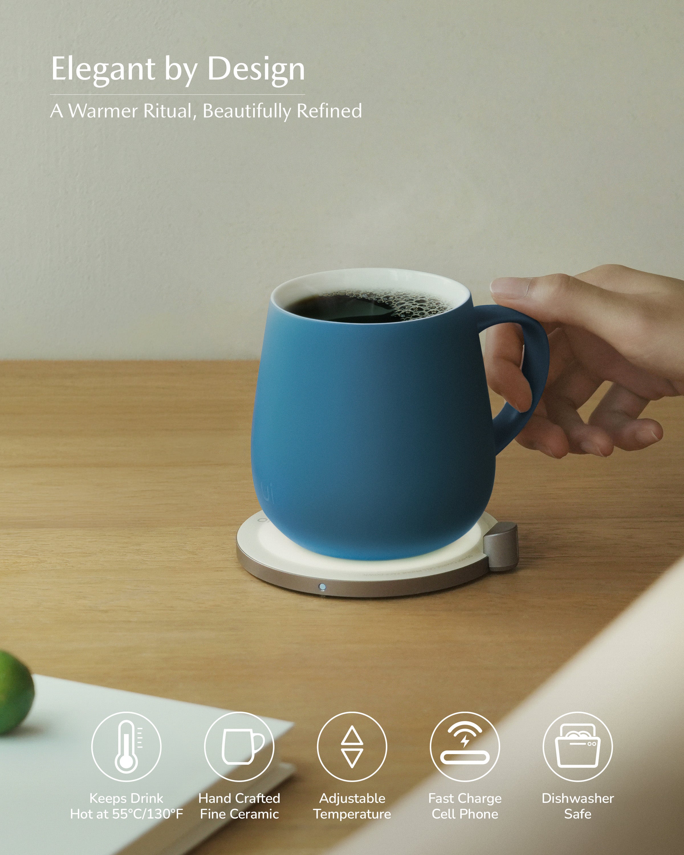 Ui Self-heating Mug Set - Deep Navy