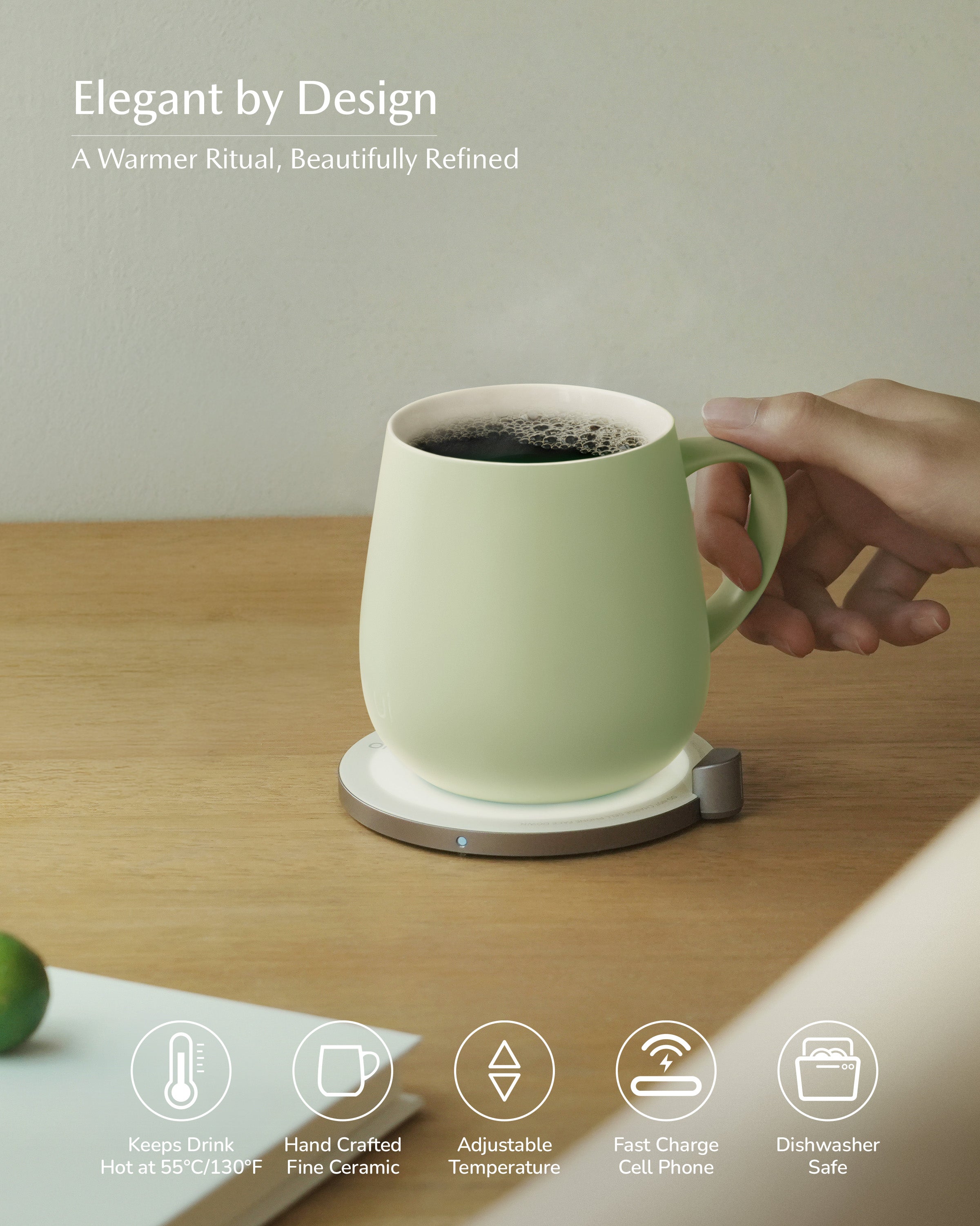 Ui Self-heating Mug Set - Verde Green