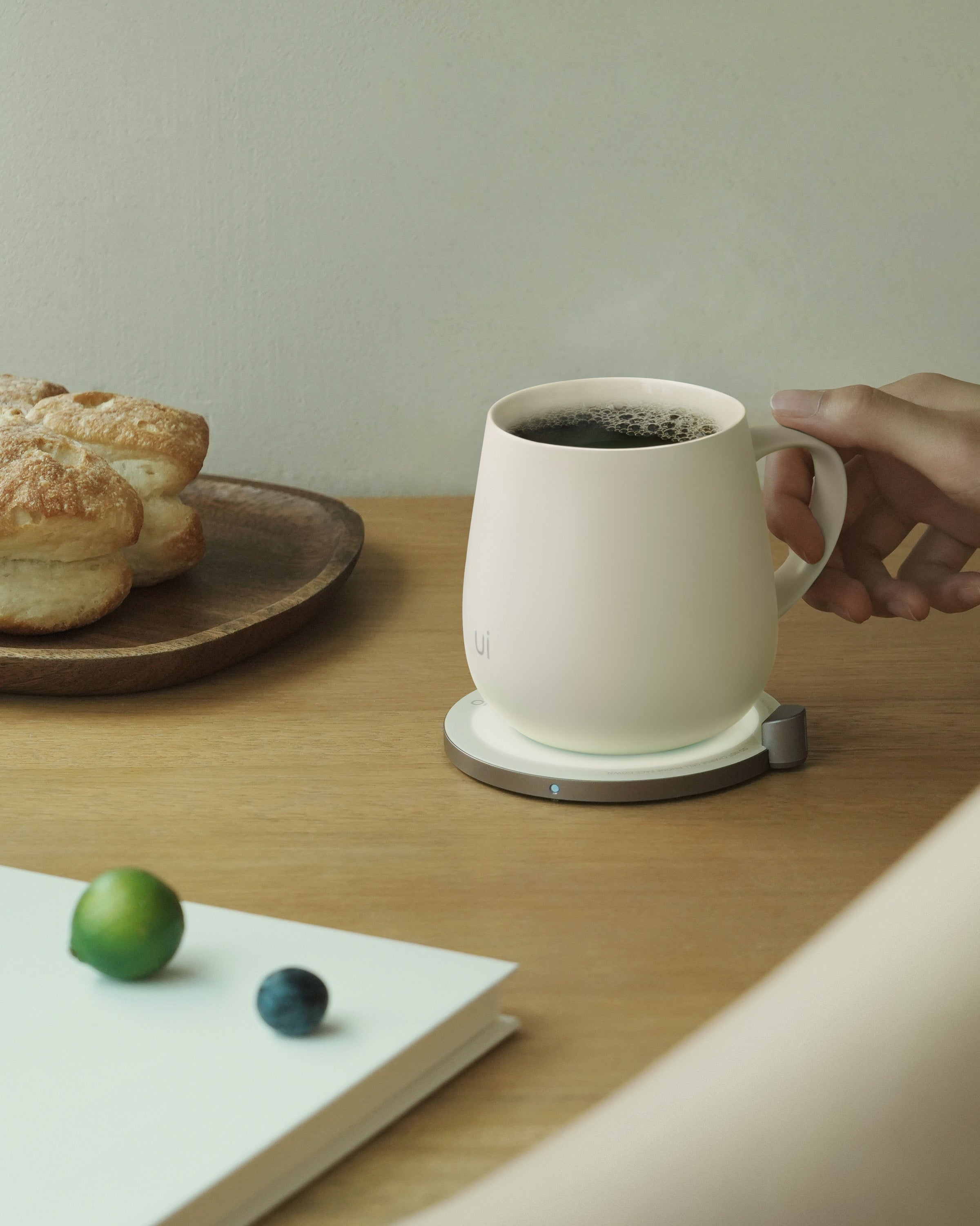Ui Self-heating Mug Set - Jasmine White