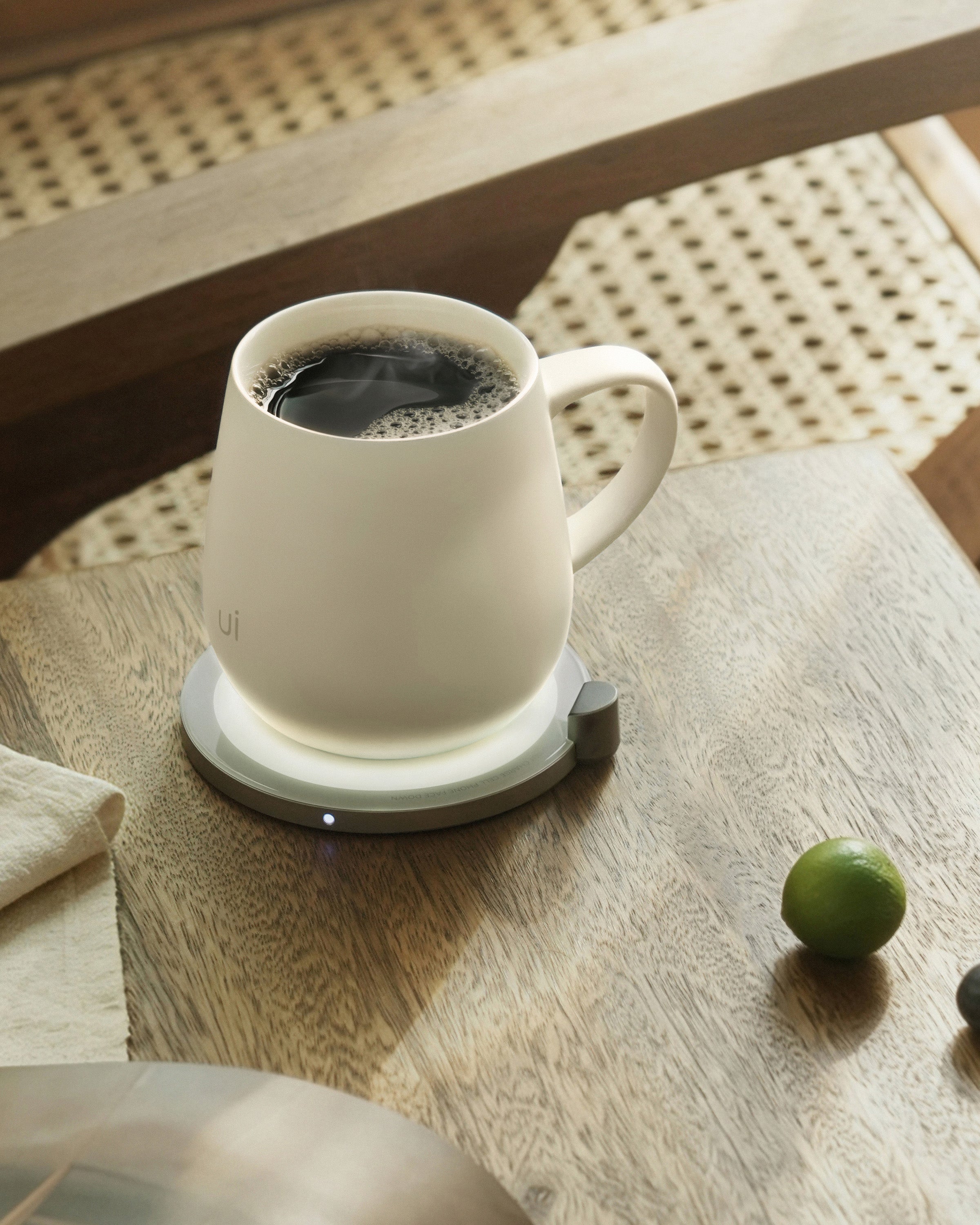 Ui Self-heating Mug Set - Jasmine White