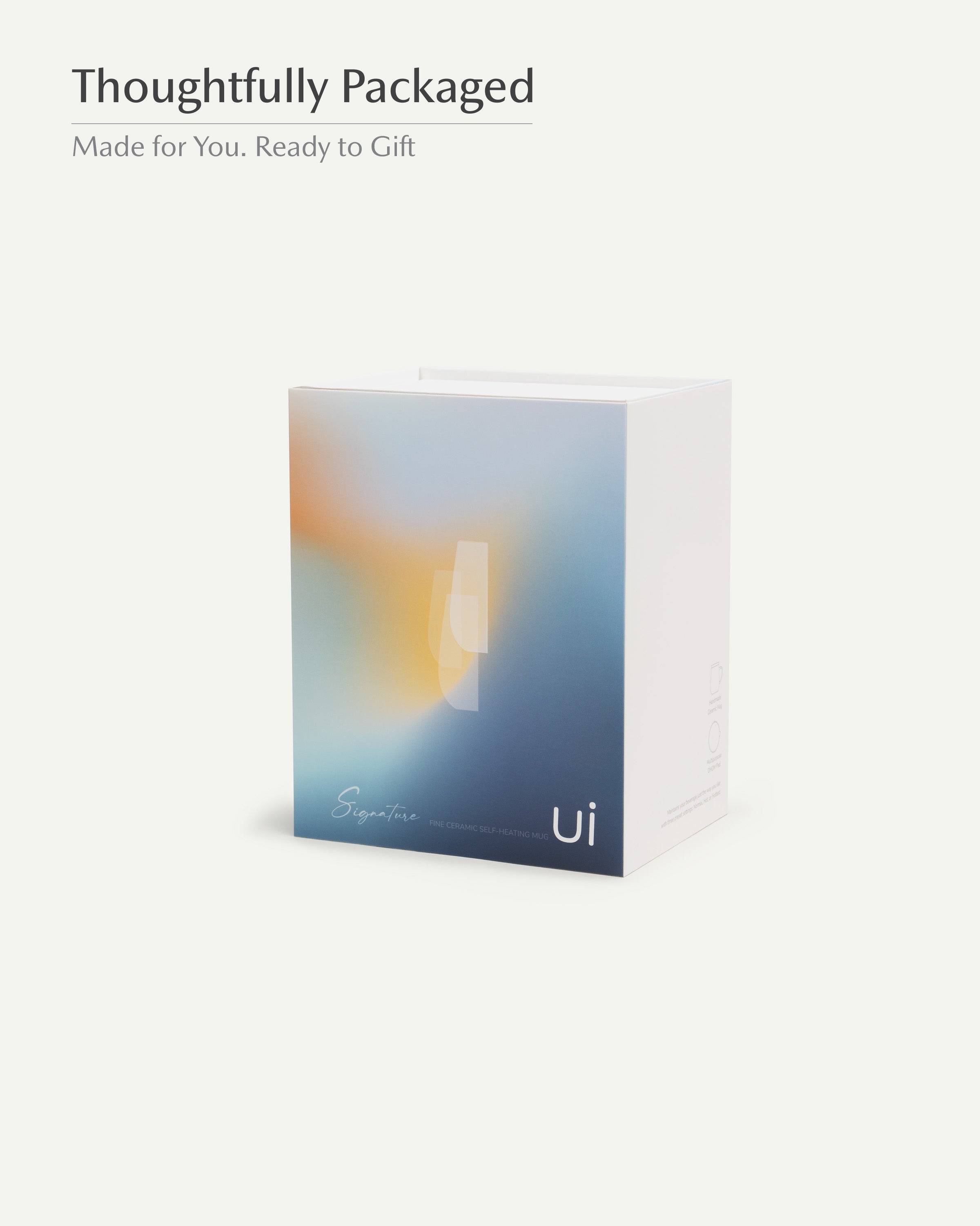 Ui+ Self-heating Mug Set - Deep Navy
