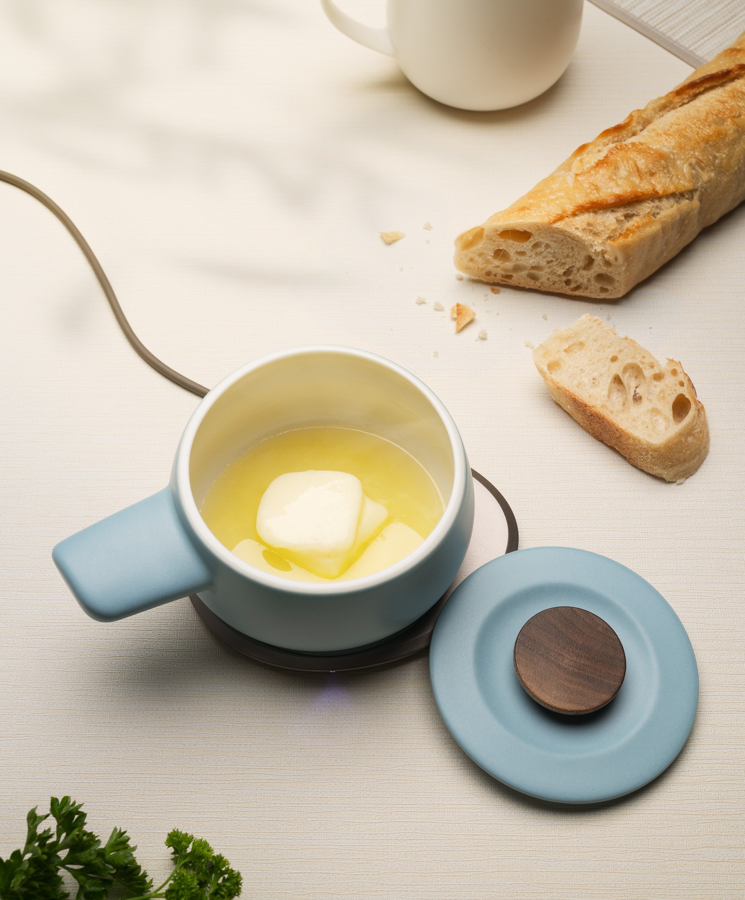 Fondi Self-heating Fondue Set - Moonmist Blue