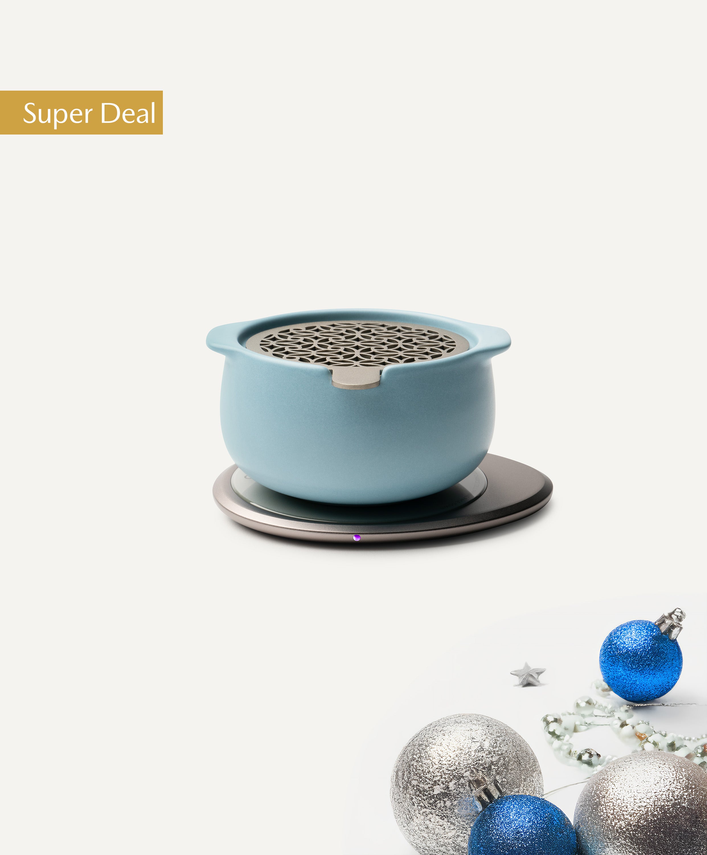 Jun Self-heating Diffuser Set - Moonmist Blue