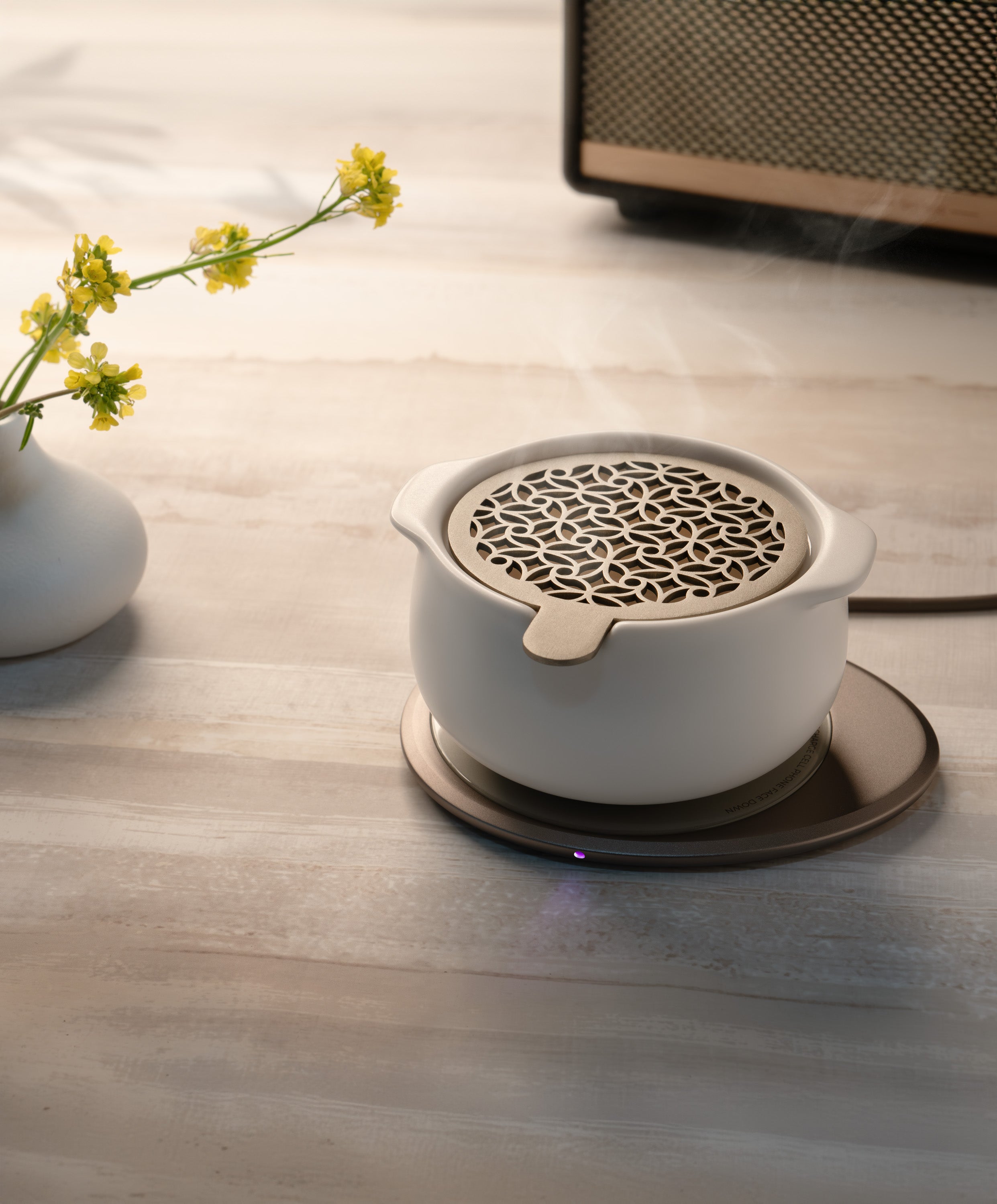 Jun Self-heating Diffuser Set - Jasmine White