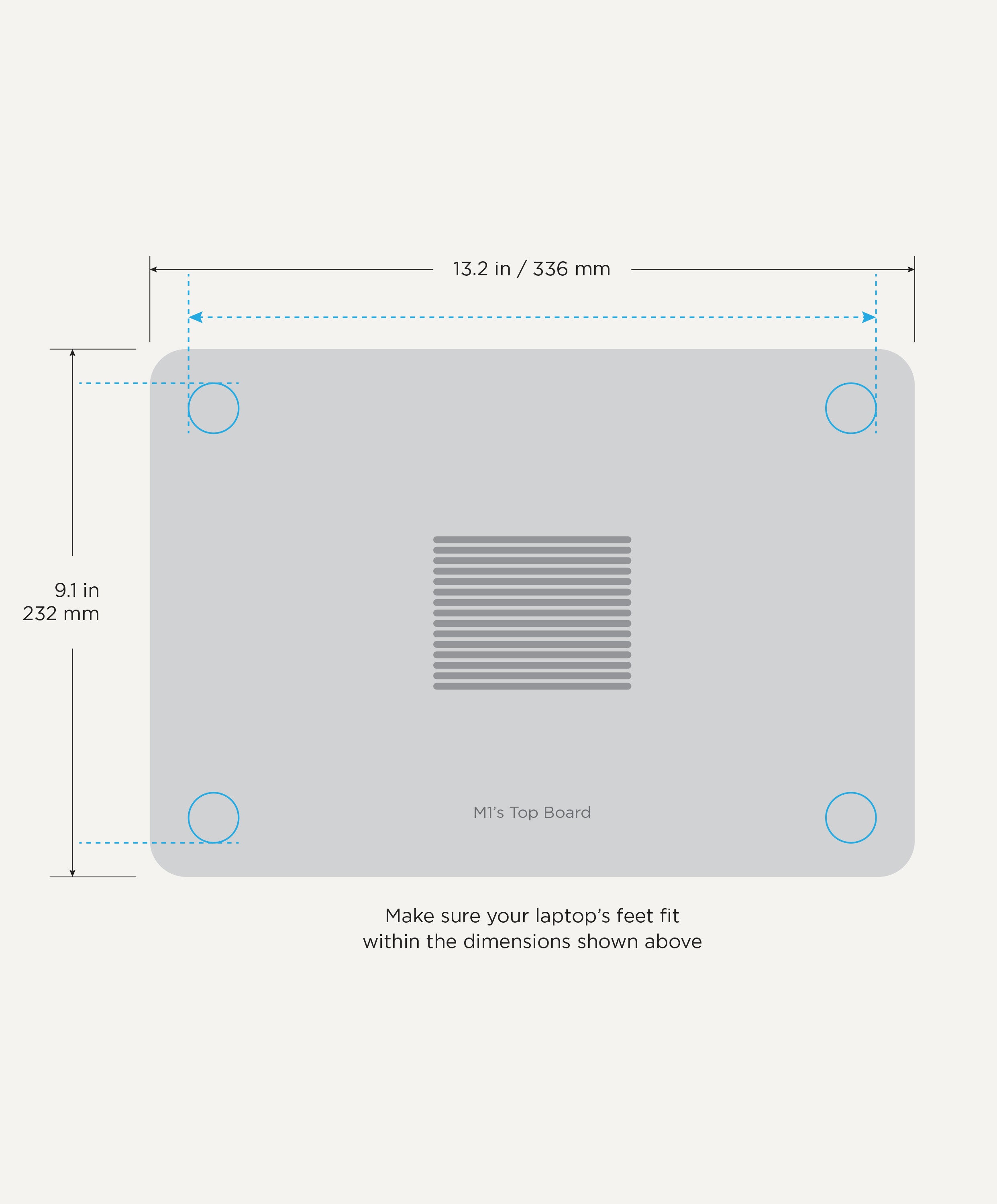 Mossion M1 Laptop Stand  - Silver Metallic