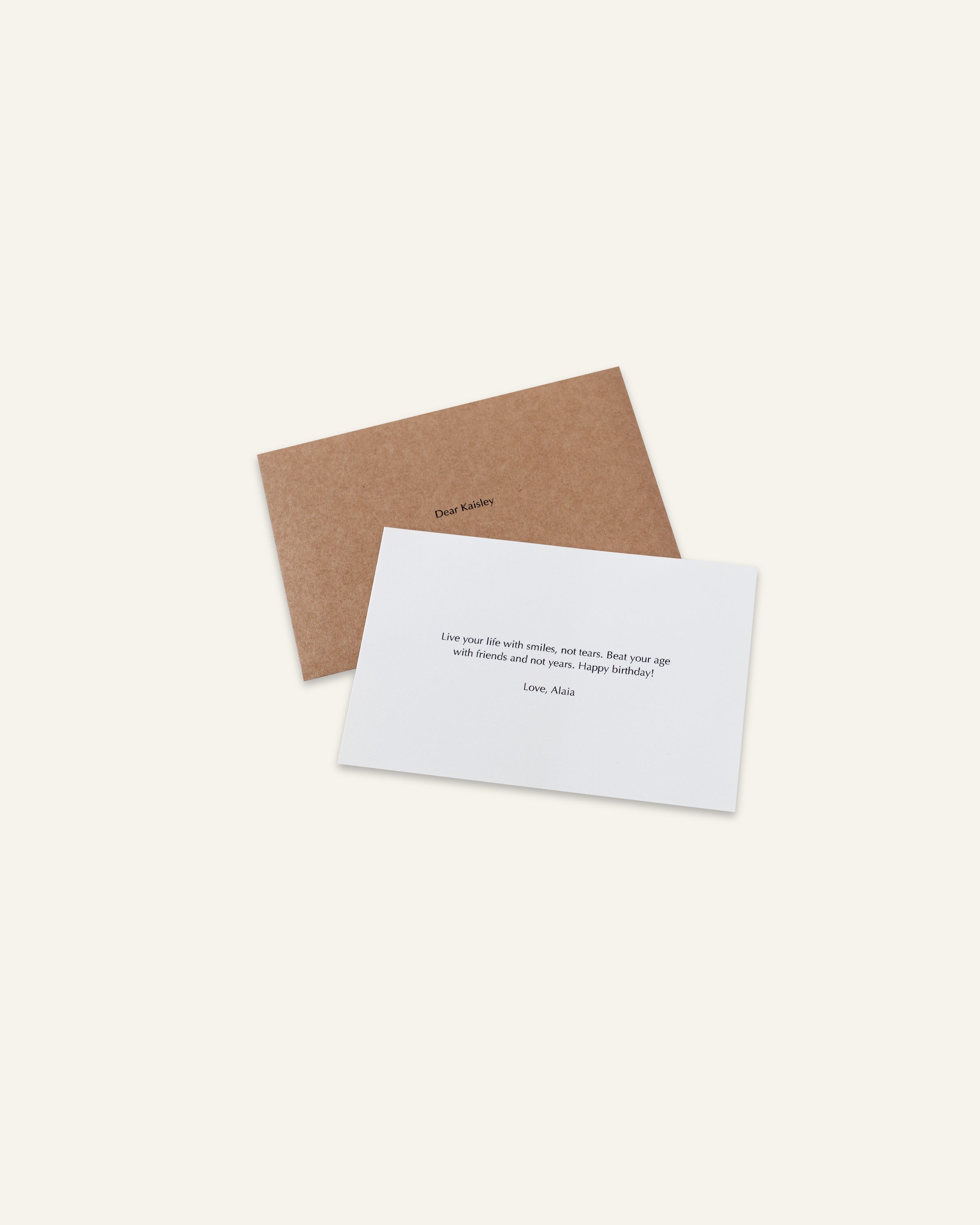 Personalized Gift Message Card