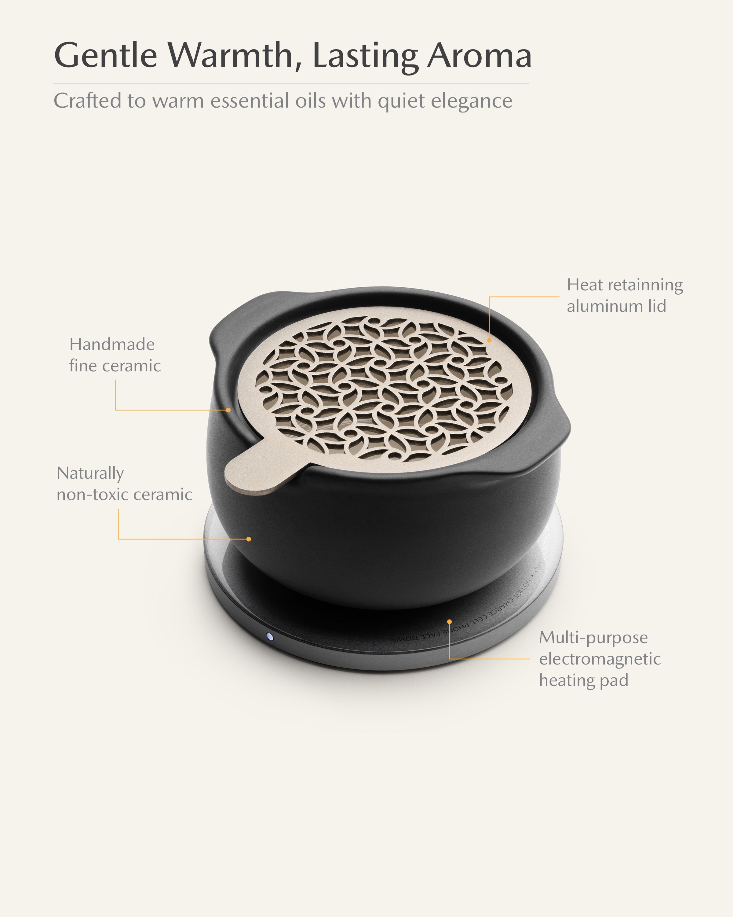 Jun Self-heating Diffuser Set - Inkstone Black