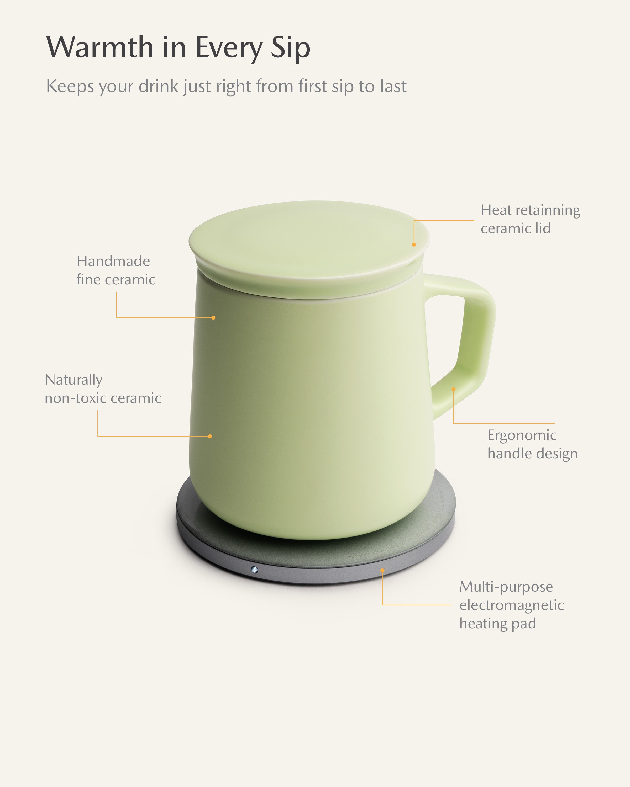 Neo Self-heating Mug Set - Verde Green