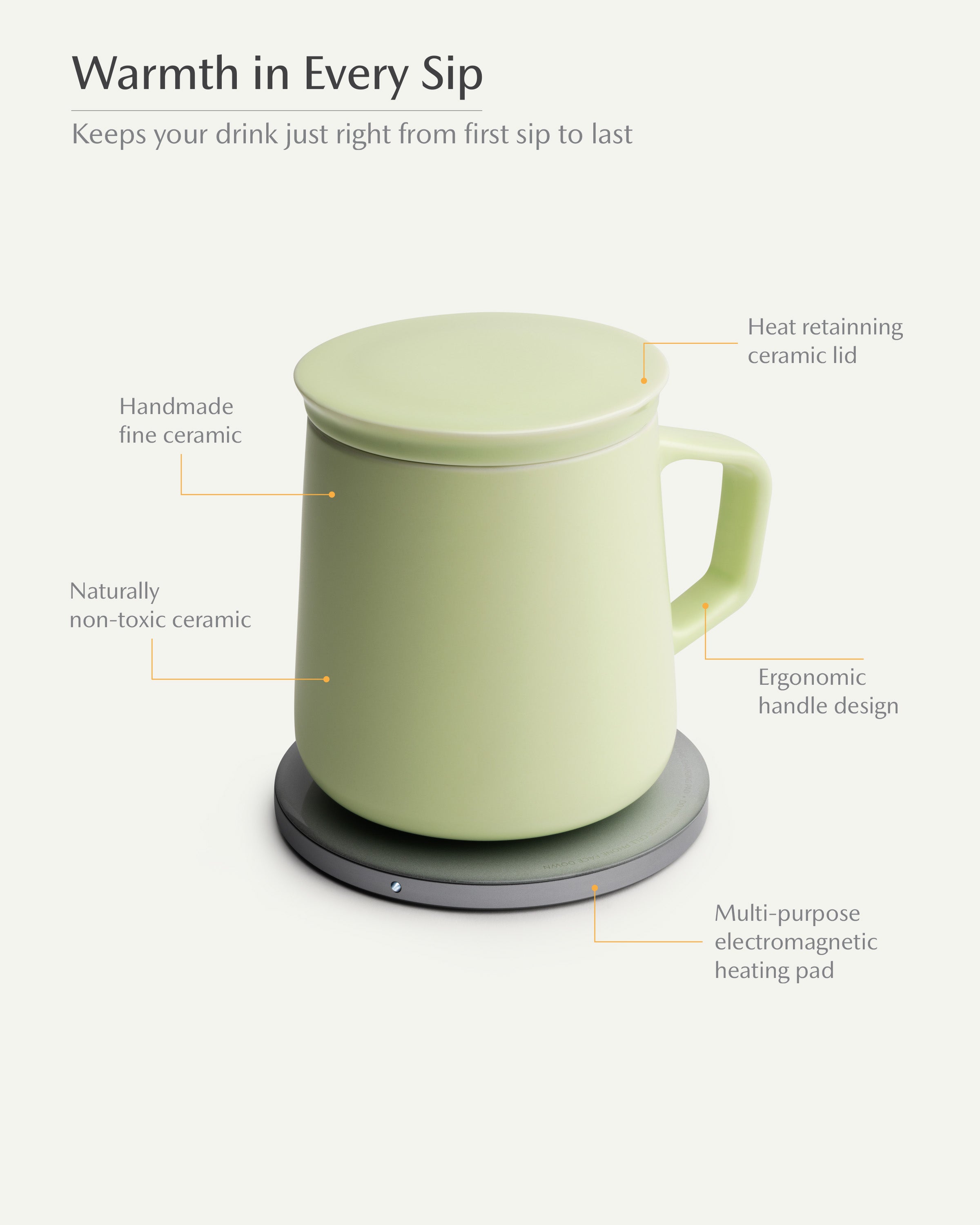 Neo Self-heating Mug Set - Verde Green