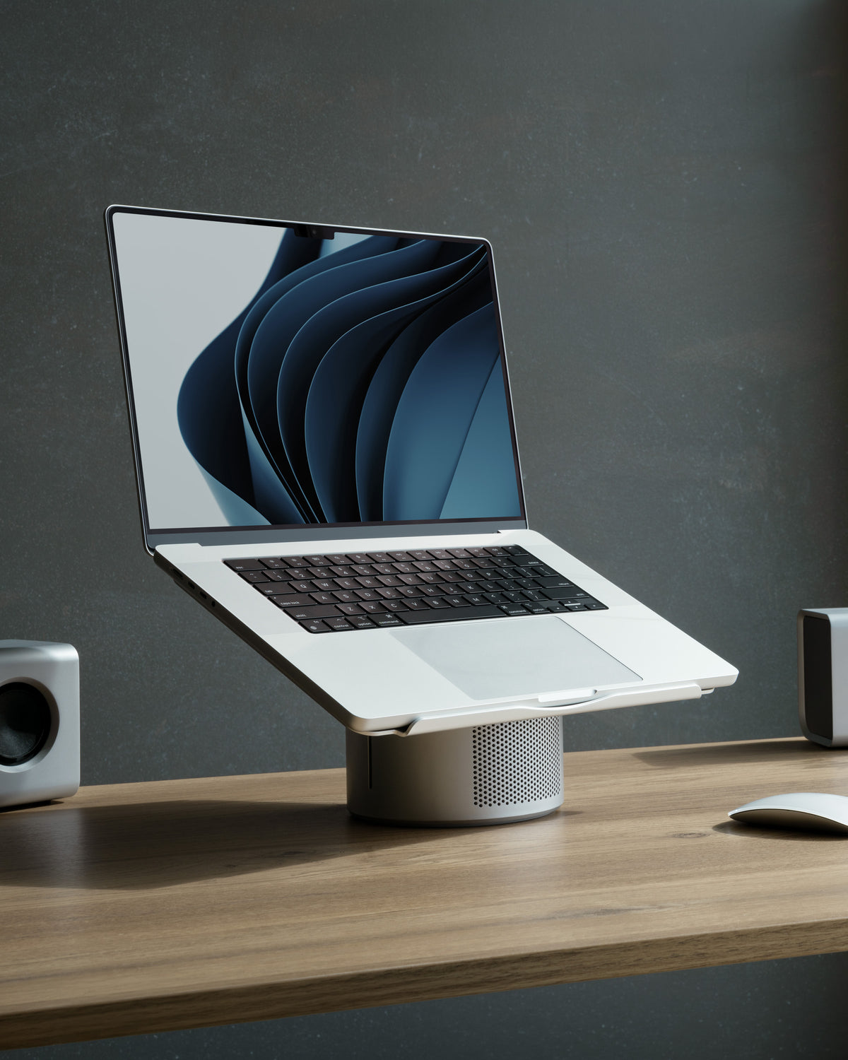 Mossion M1 Laptop Stand  - Silver Metallic