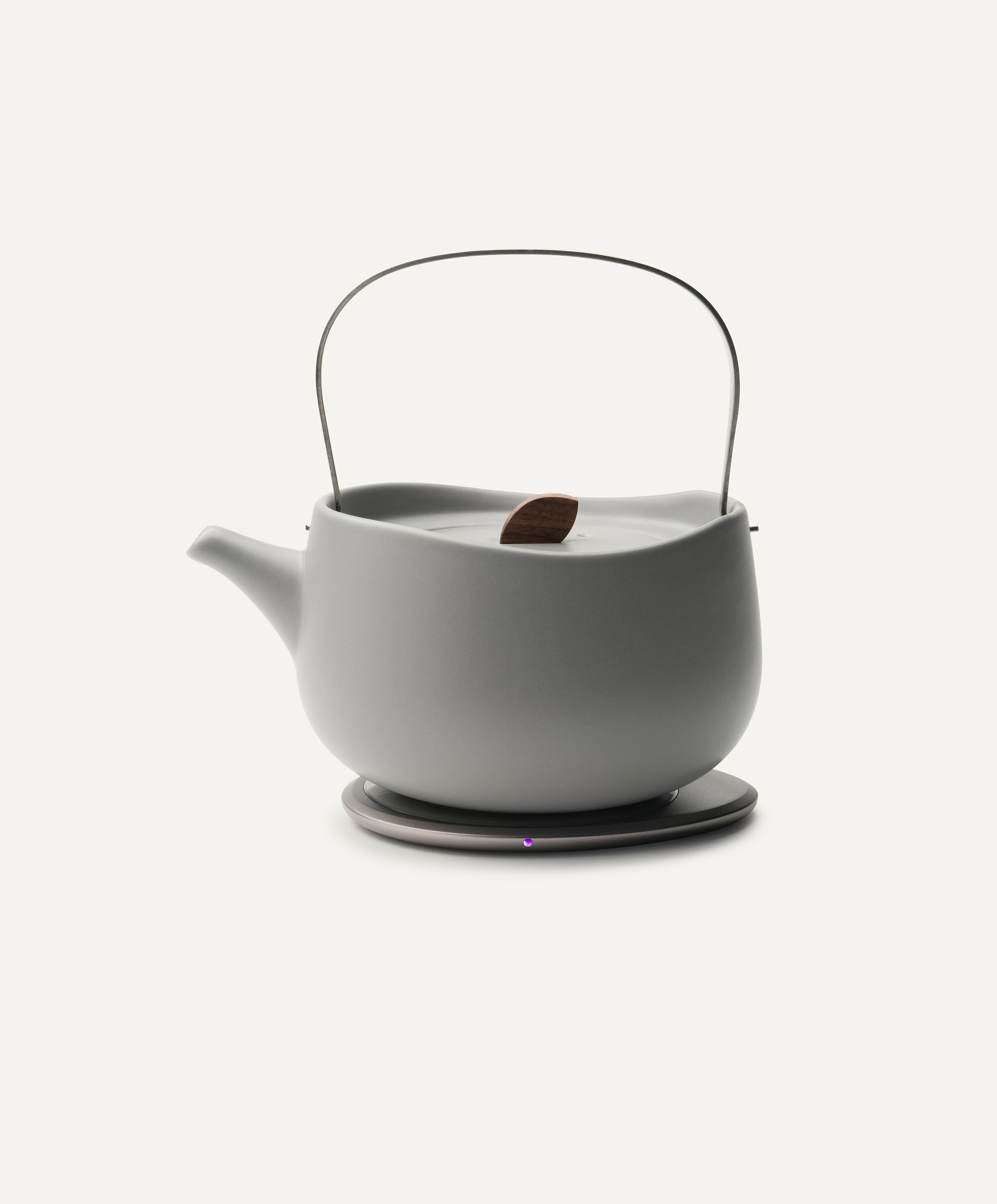Leiph Self-Heating Teapot Set - Soft Gray