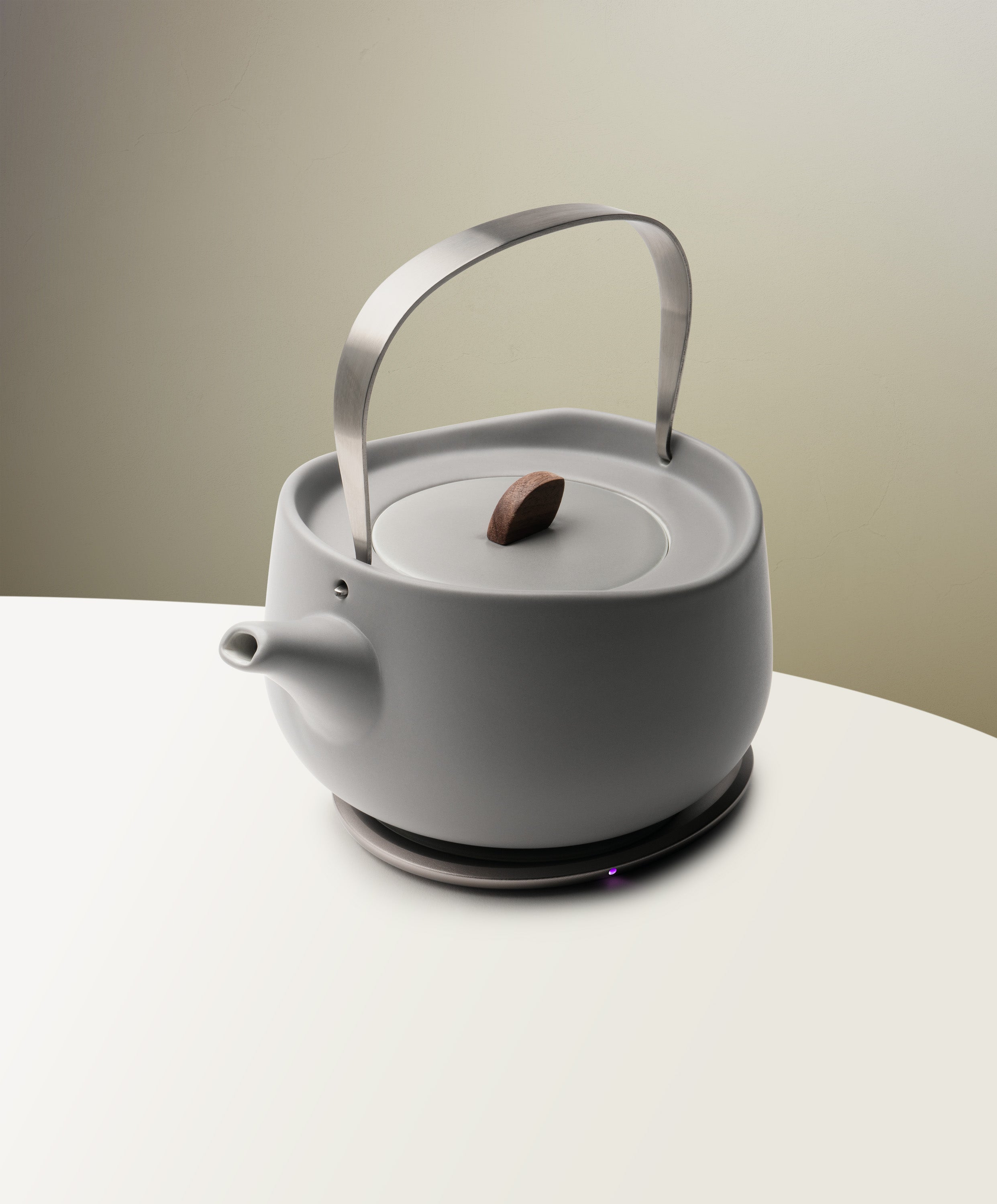 Leiph Self-heating Teapot Set - Soft Gray