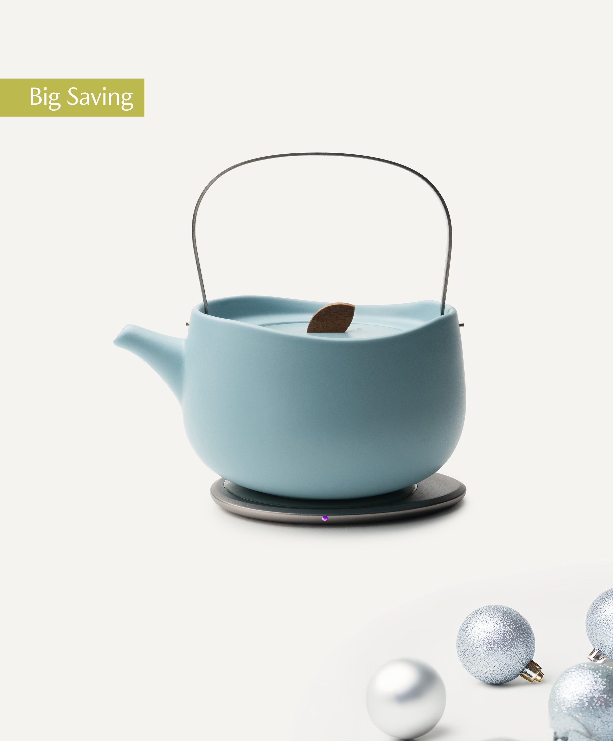 Leiph Self-heating Teapot Set - Moonmist Blue