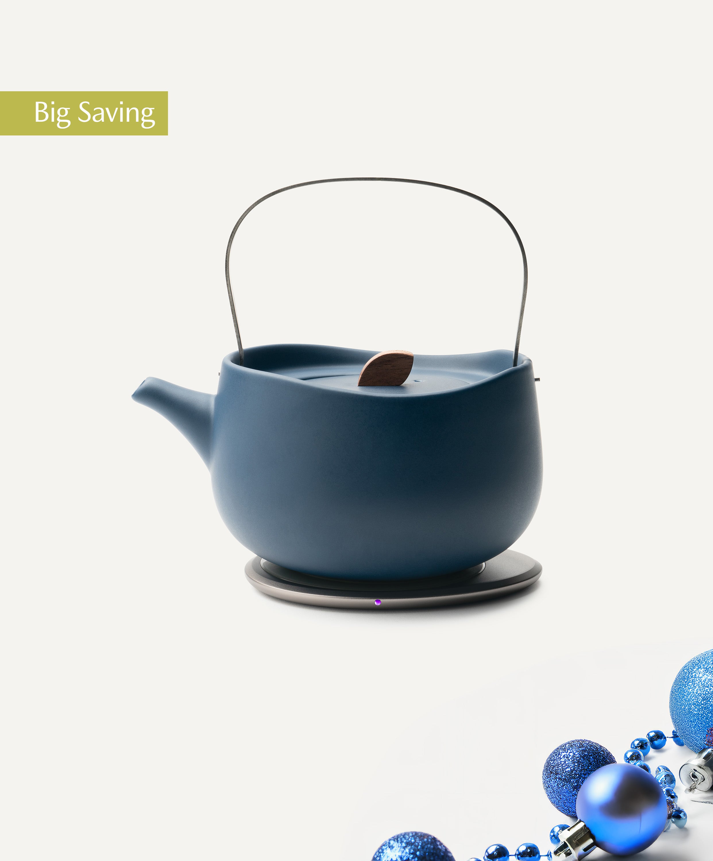 Leiph Self-heating Teapot Set - Deep Navy