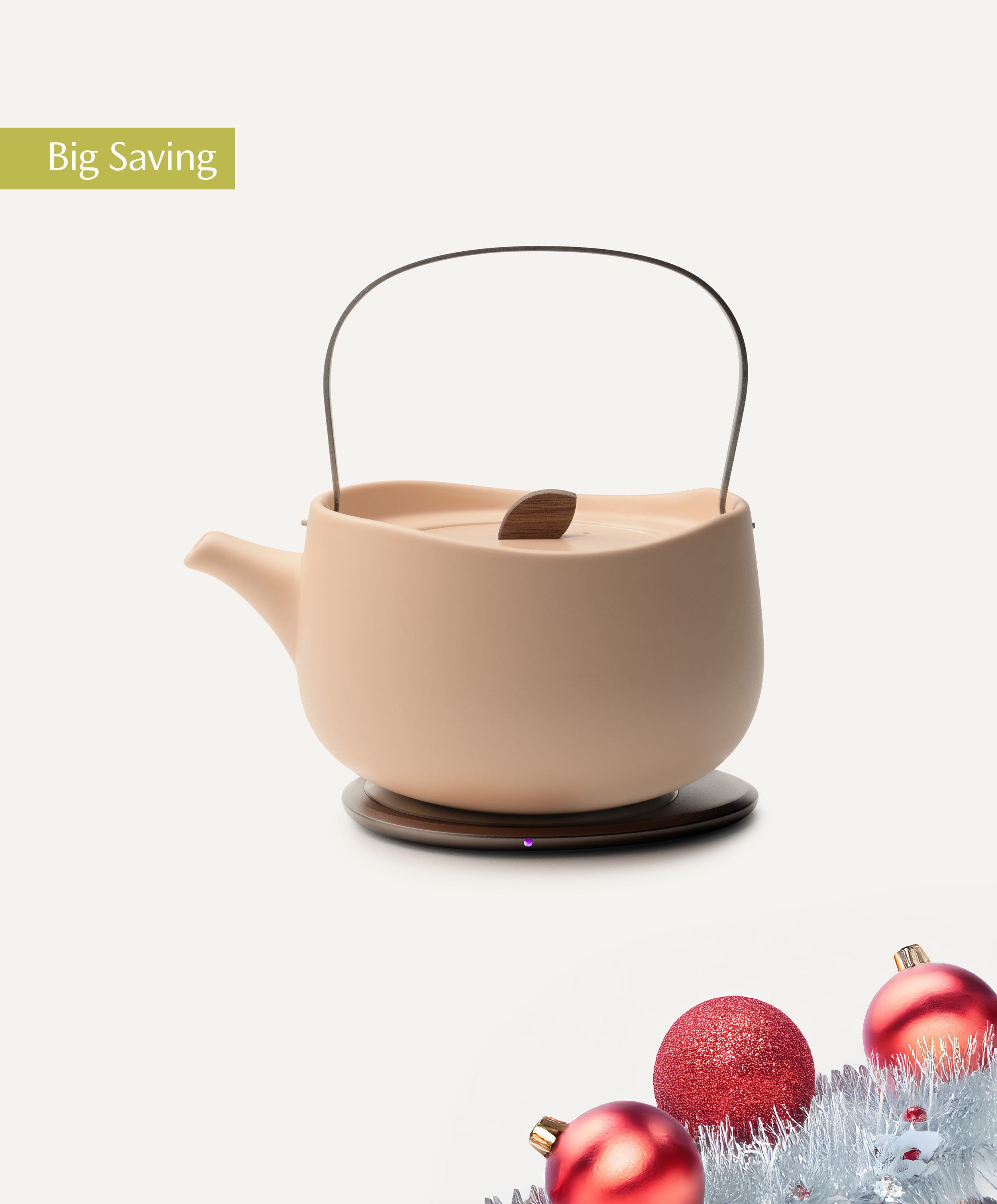 Leiph Self-heating Teapot Set - Rosy Apricot