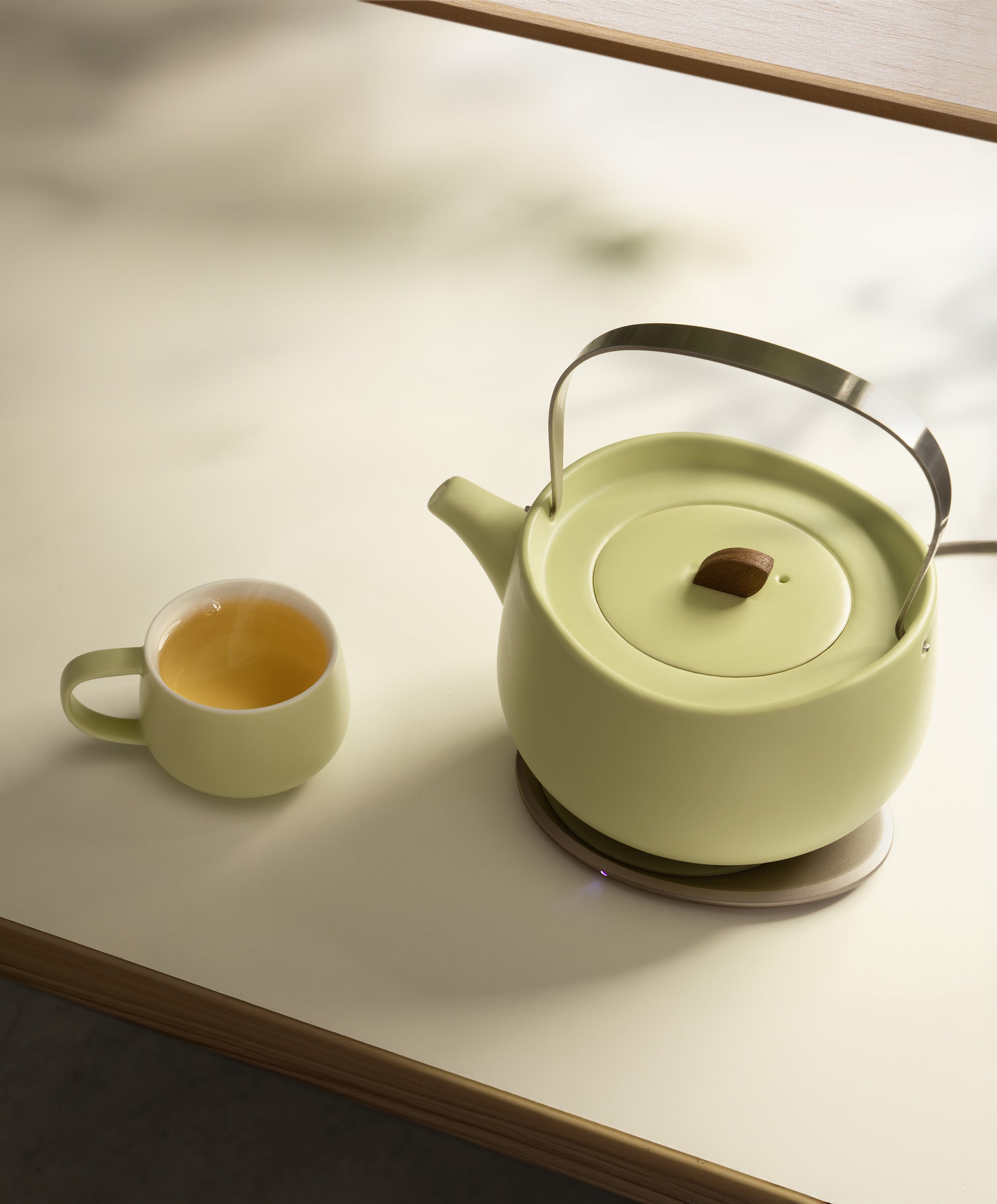 Leiph Self-heating Teapot Set - Verde Green