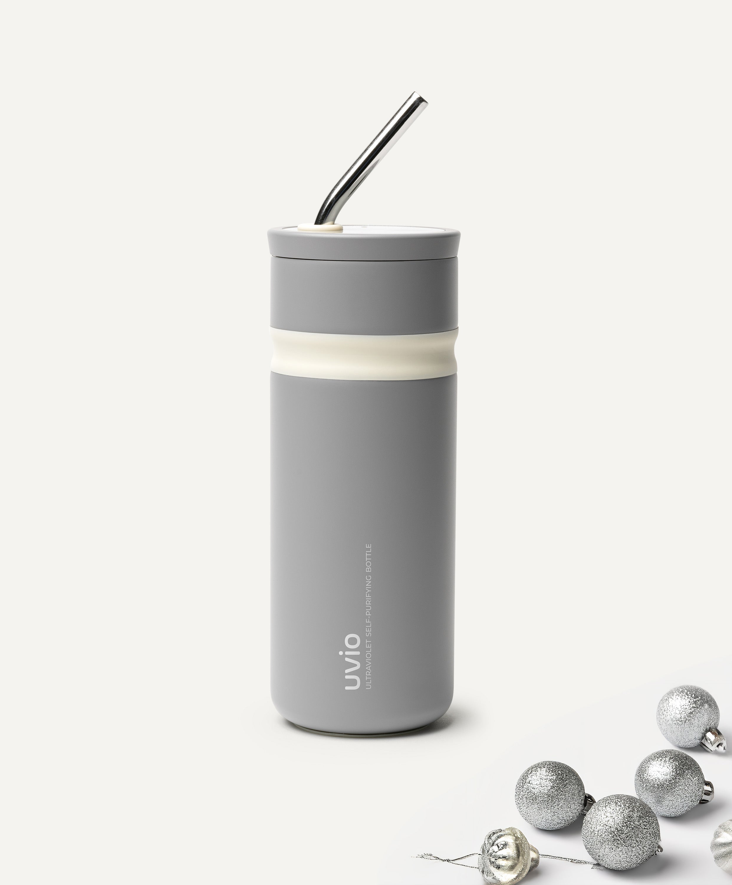 Uvio Self-Purifying Water Bottle - Elephant Gray