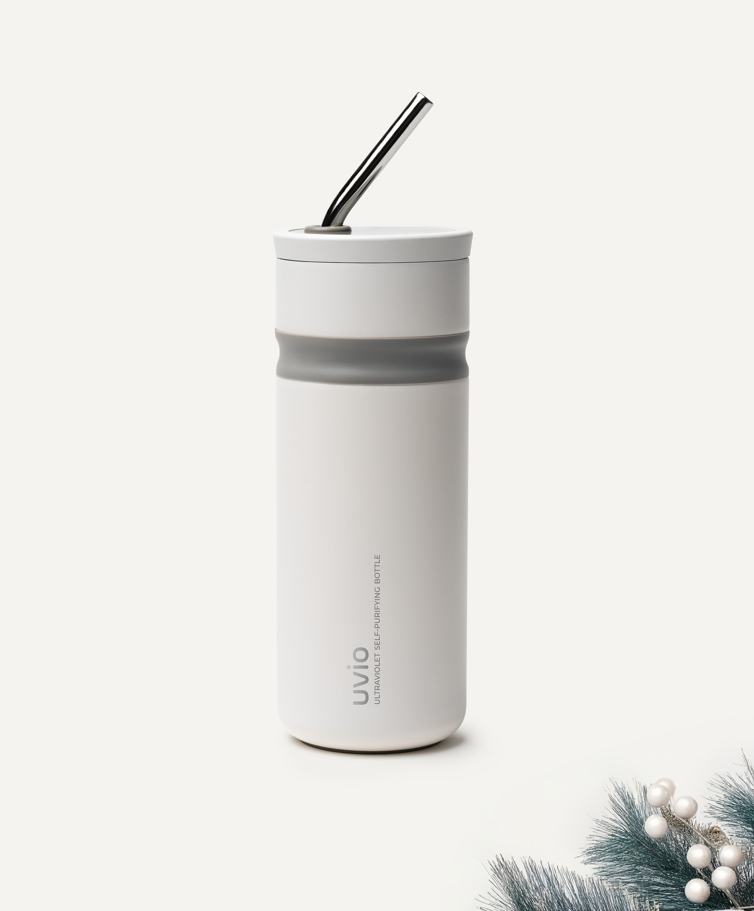 Uvio Self Purifying Water Bottle - Glacier White