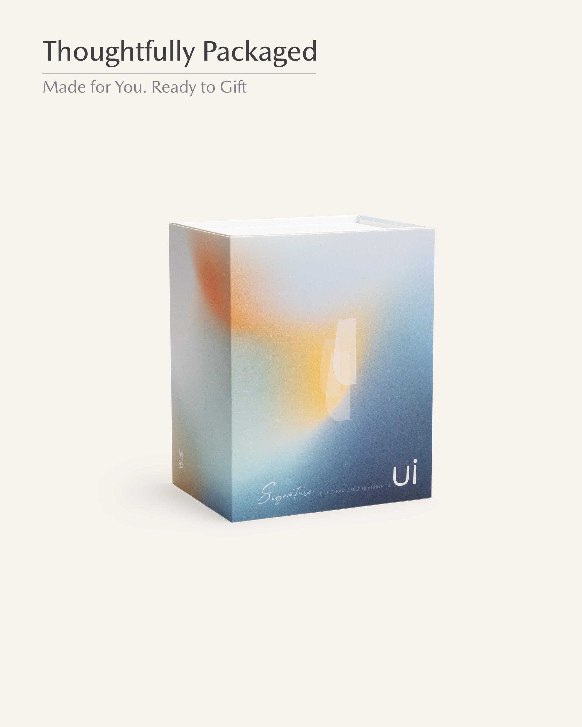 Ui+ Self-heating Mug Set - Jasmine White