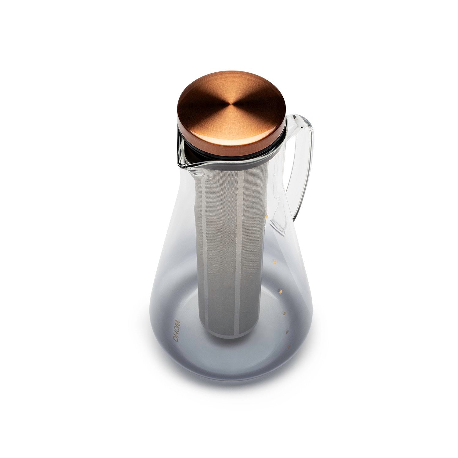 Top view of pitcher with infuser