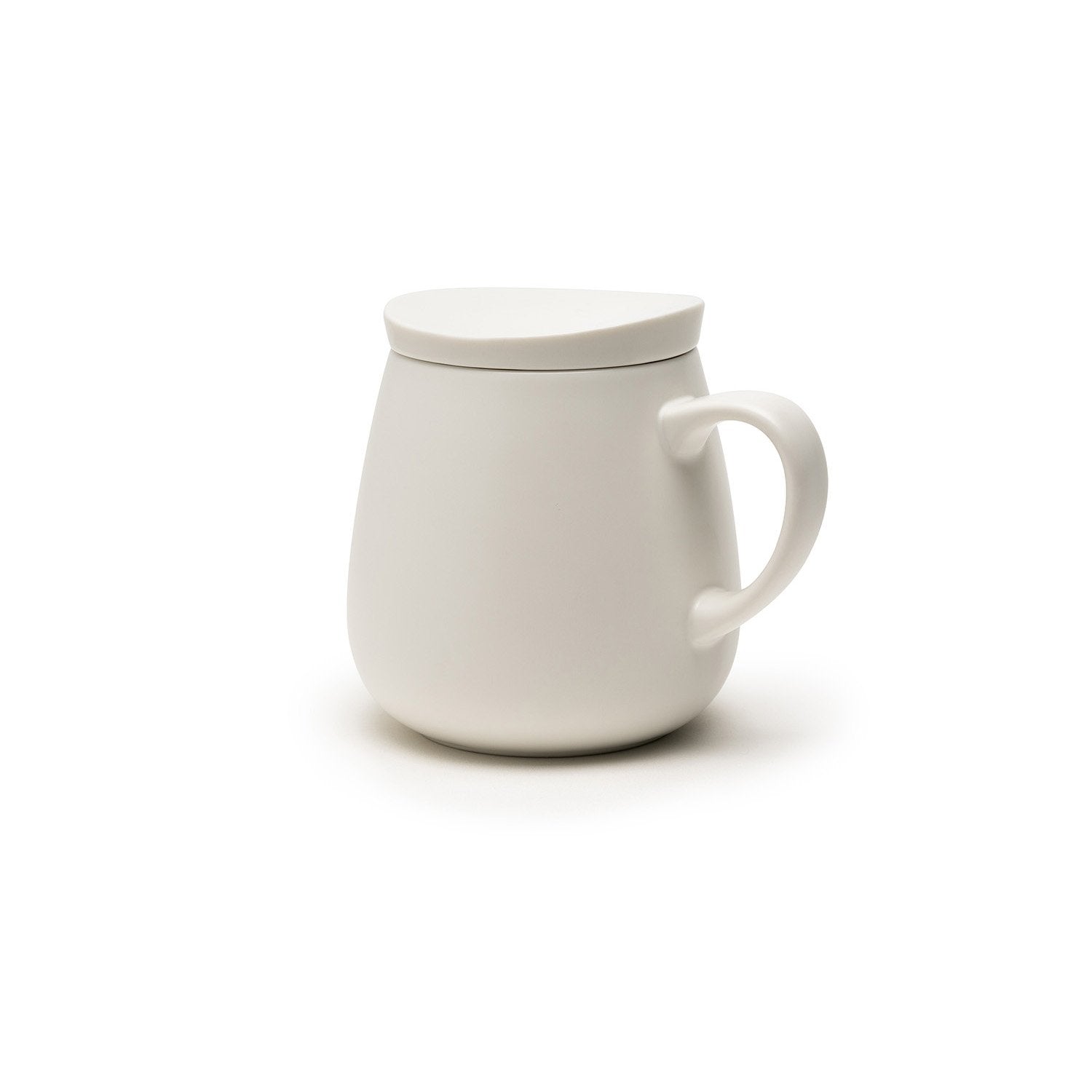 Large white mug with lid