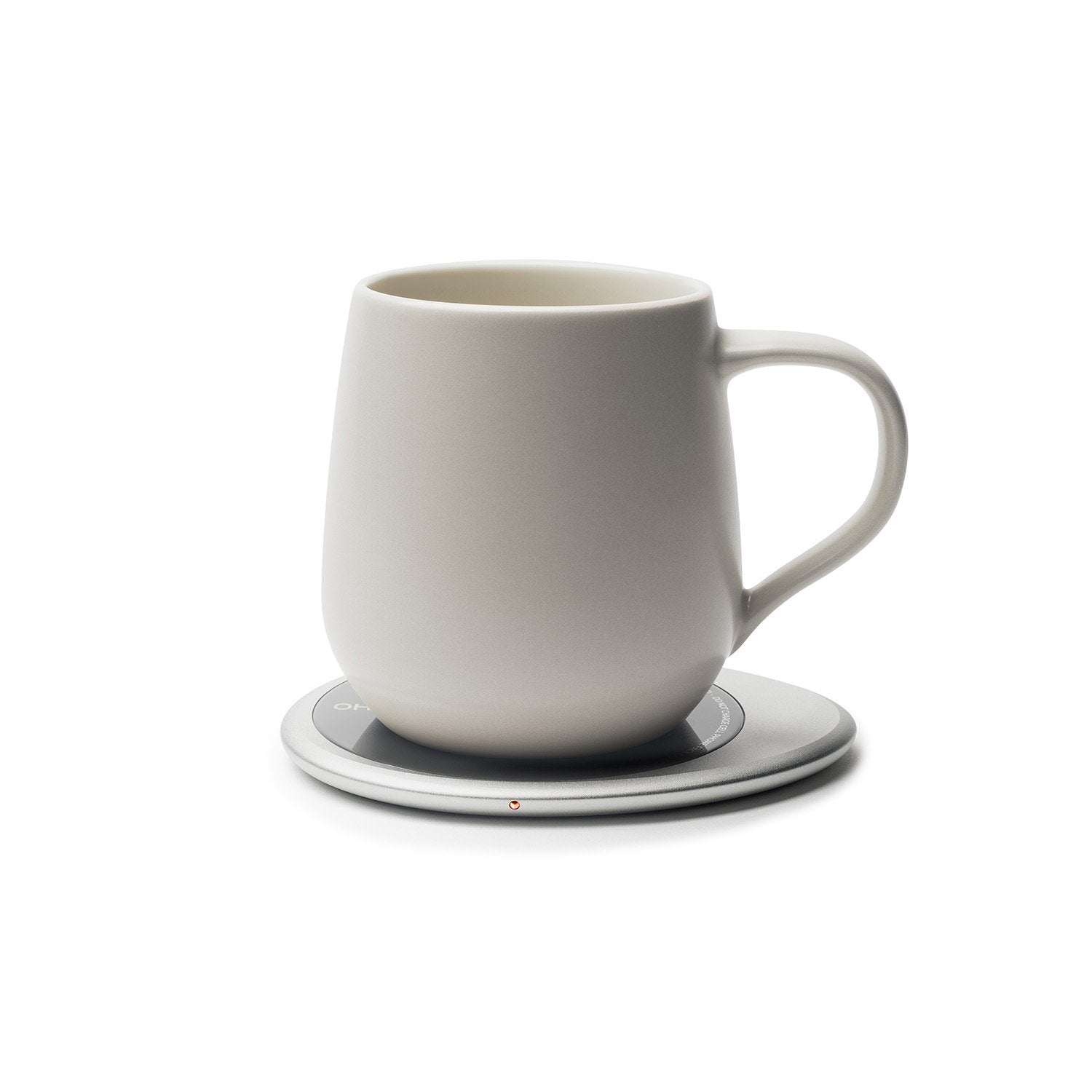 Soft Gray mug on heating pad