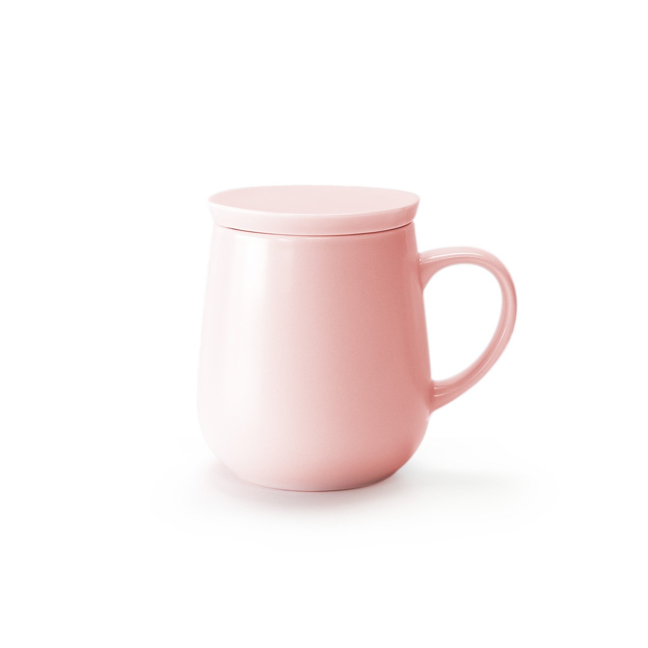 Small pink mug with lid