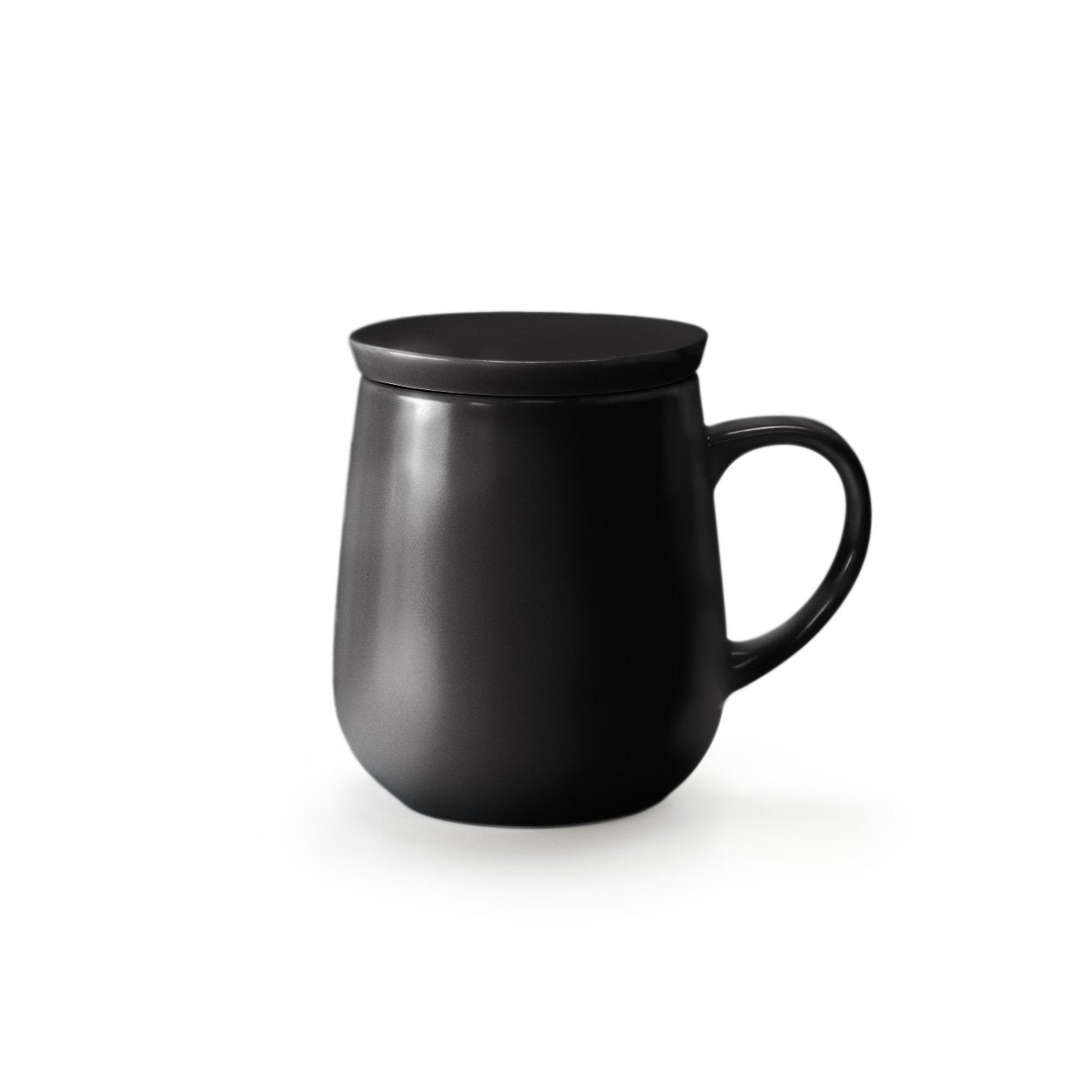 Small black mug with lid