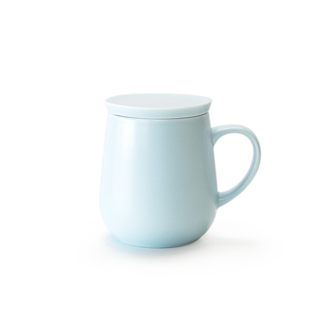 Light blue mug with lid