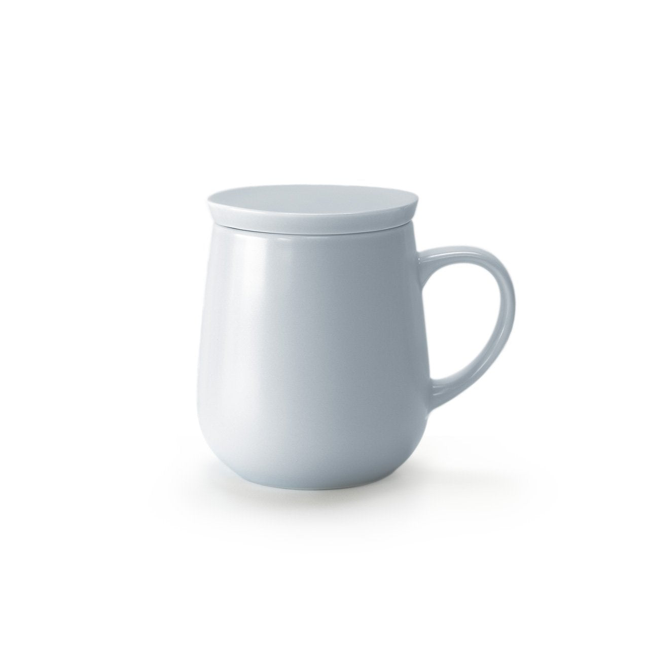 Small light gray mug with lid