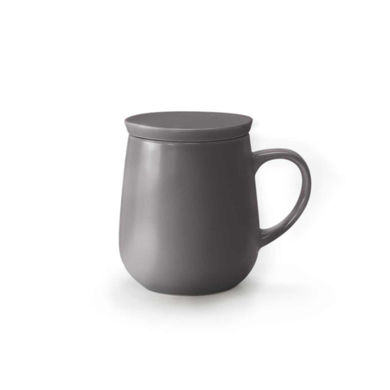 Small dark gray mug with lid