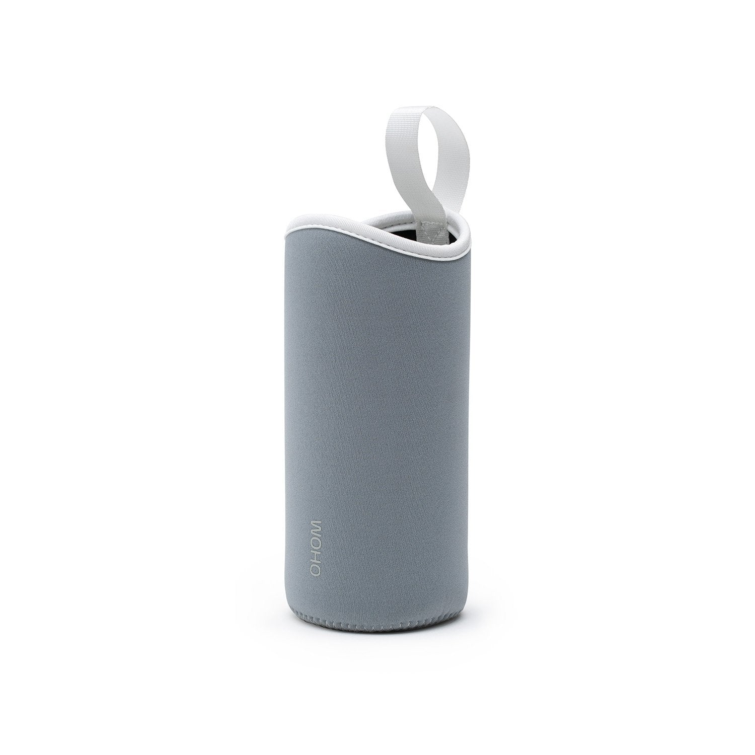 Light gray pouch for bottle with OHOM logo