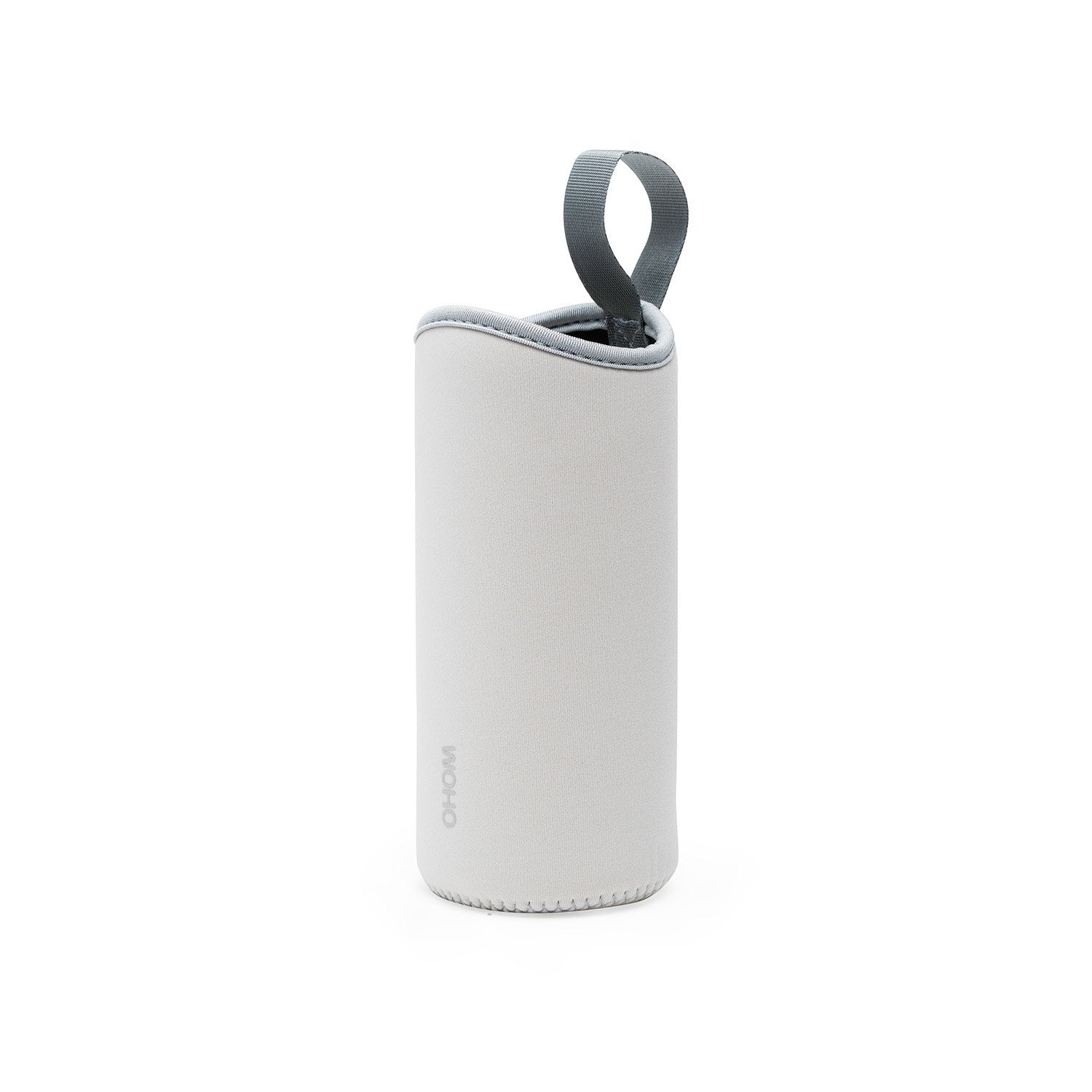 White pouch for bottle with OHOM logo